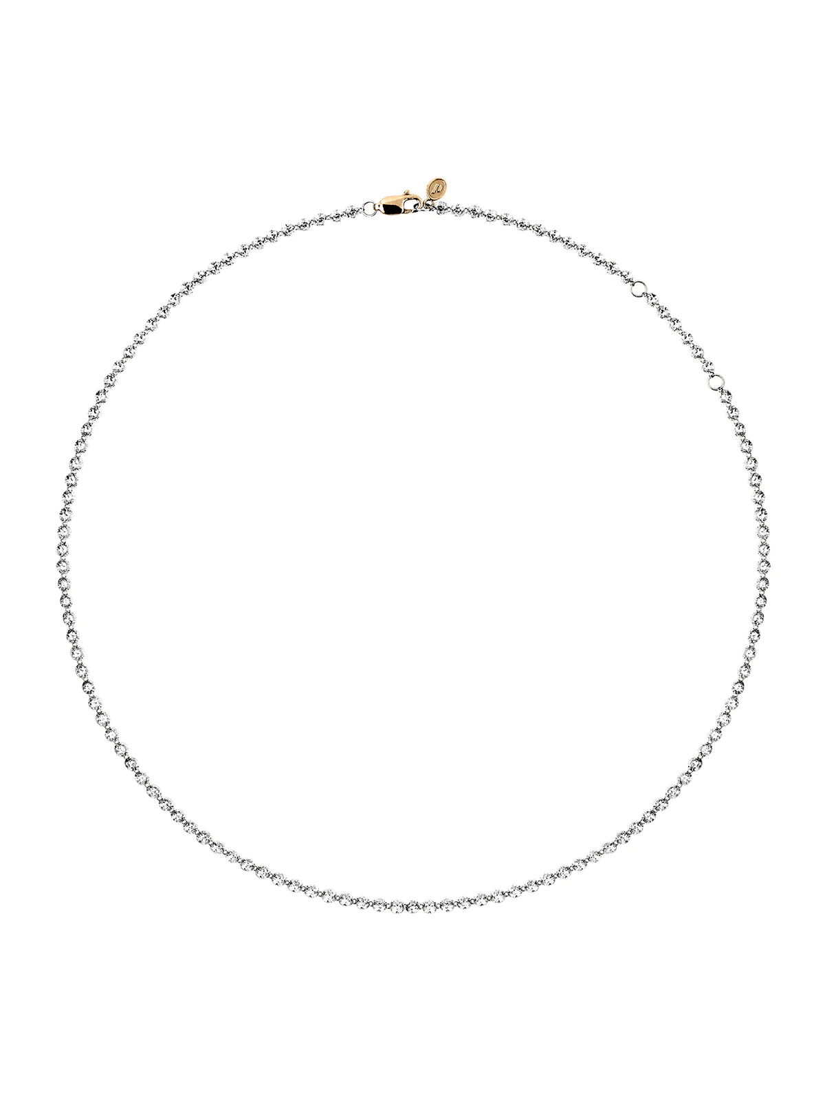 14K FLOATING ETERNITY NECKLACE IN LAB DIAMOND, 14K YELLOW GOLD