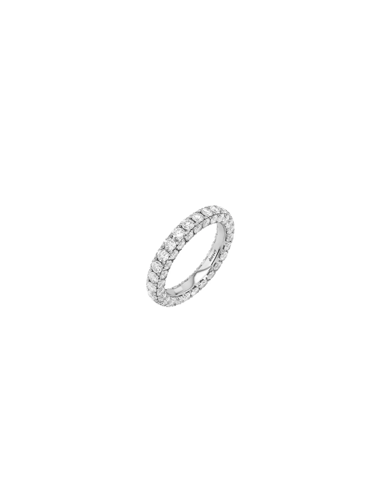 14K TRIPLE PAVE ETERNITY BAND IN LAB DIAMOND, 14K WHITE GOLD - Image 2