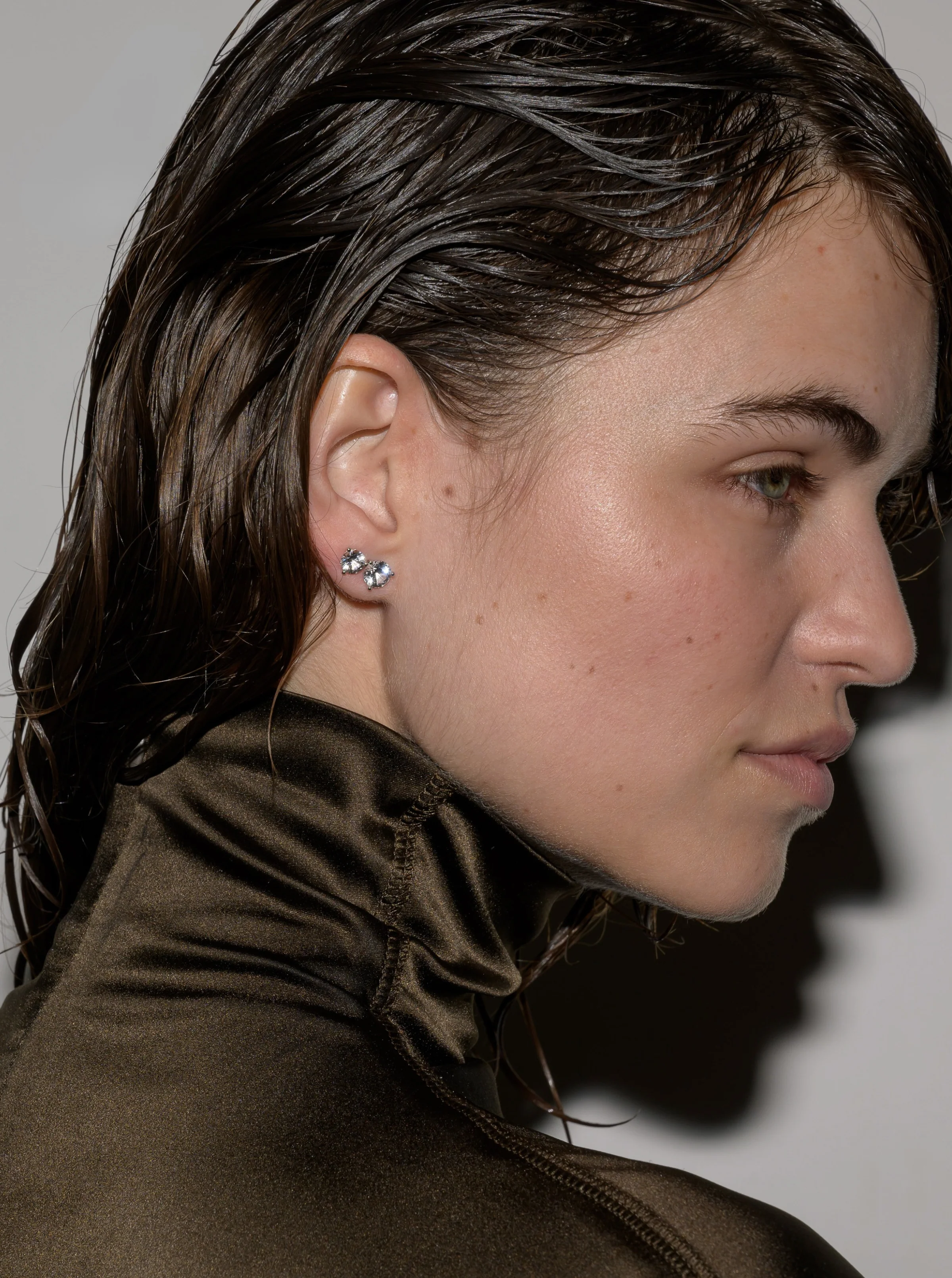 CLASSIC MARTINI STUD EARRINGS IN MOISSANITE, STERLING SILVER - Image 6