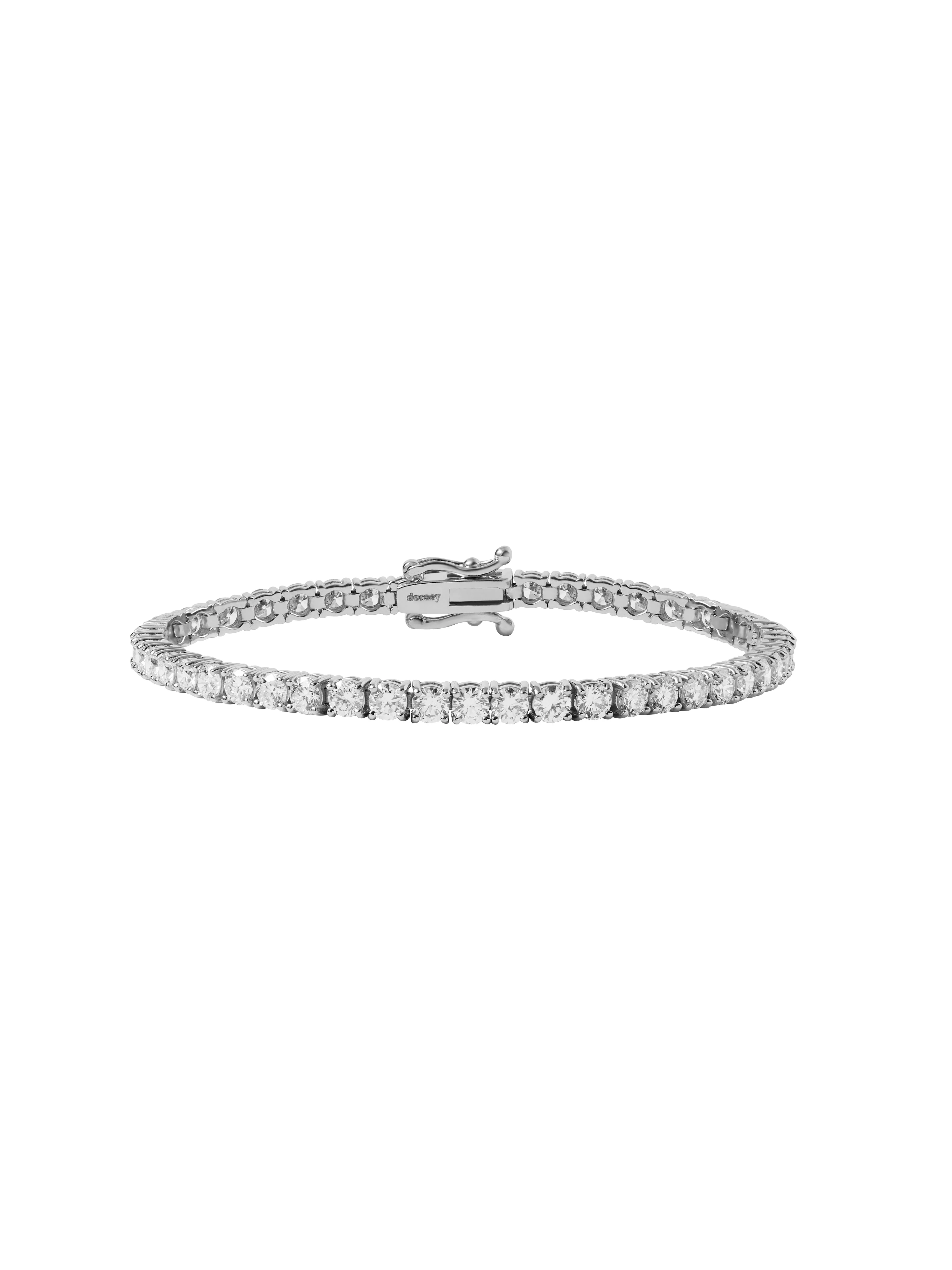 14K KATE RIVIÈRE BRACELET IN 3MM LAB DIAMOND, 14K WHITE GOLD - Image 2