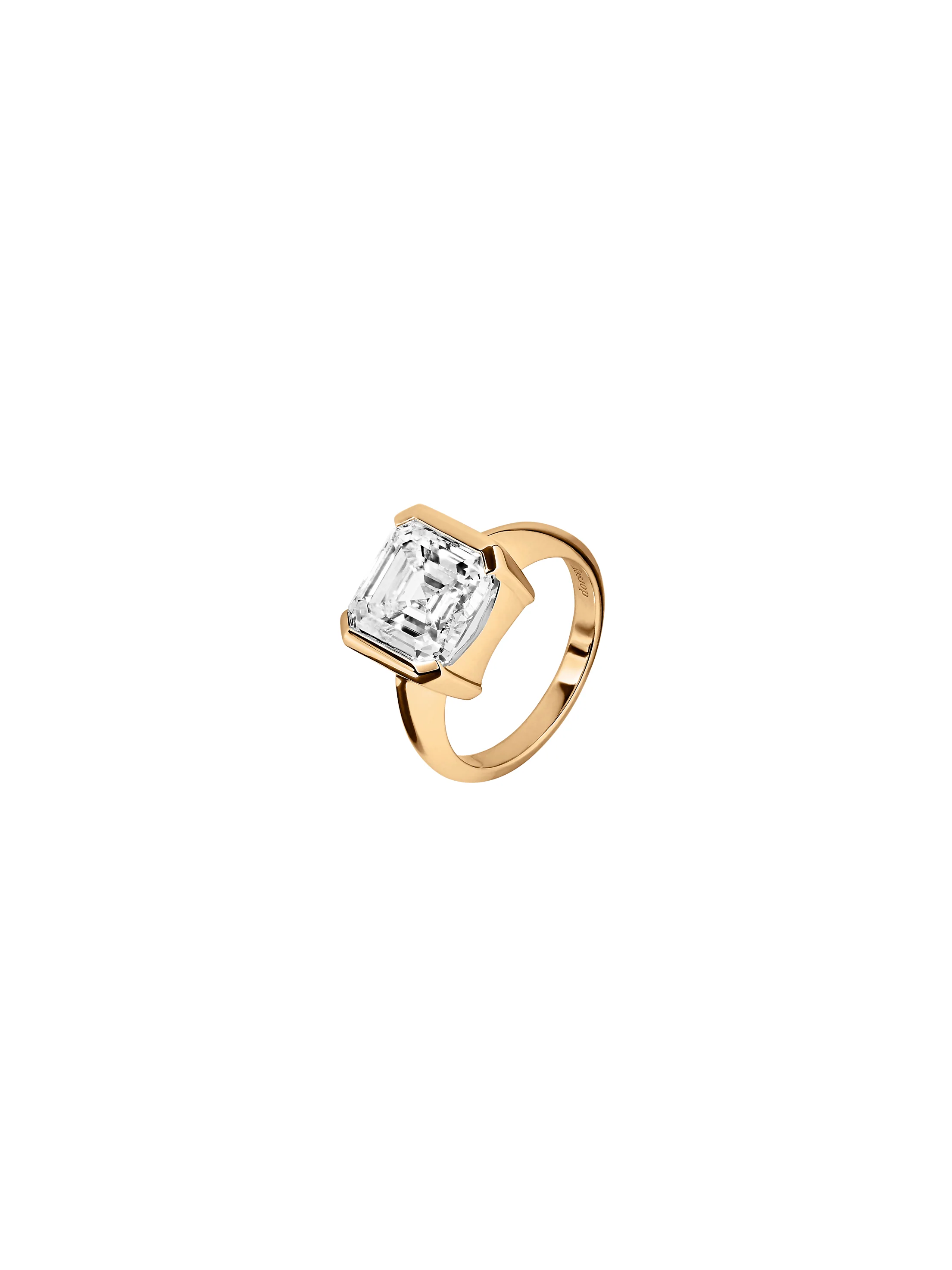 14K INÈS ASSCHER-CUT RING IN LAB DIAMOND, 14K YELLOW GOLD - Image 2