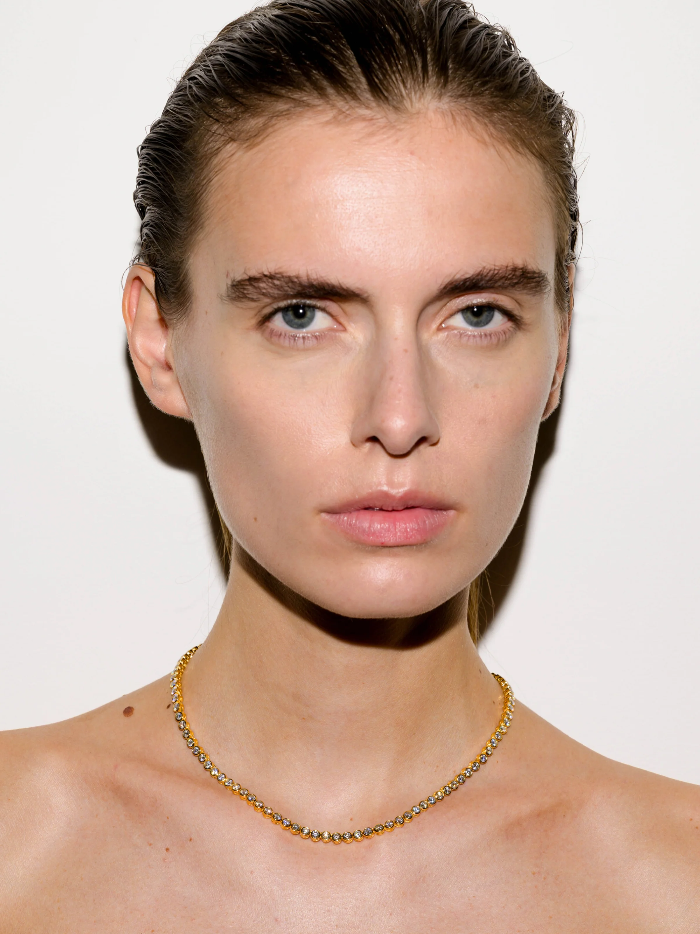 14K JAMES BEZEL RIVIÈRE NECKLACE IN LAB DIAMOND, 14K YELLOW GOLD - Image 3