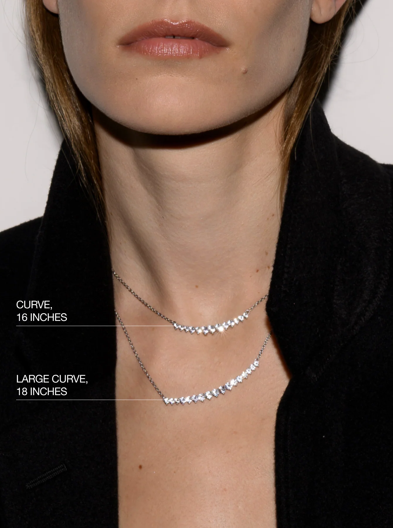 CURVE NECKLACE IN LAB RED SAPPHIRE WITH LAB DIAMOND, 18K GOLD VERMEIL - Image 4