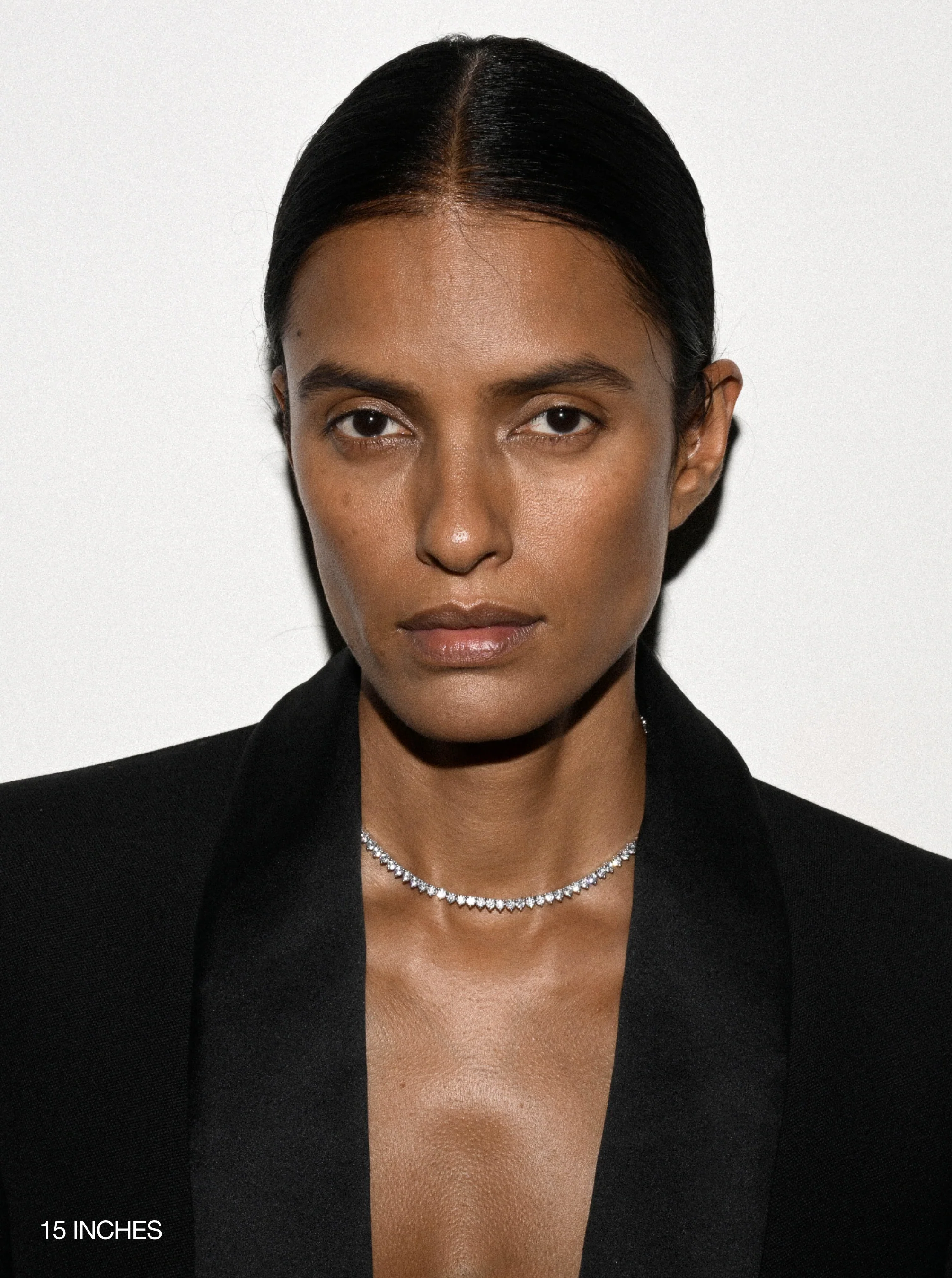BENNINGTON RIVIÈRE NECKLACE IN LAB WHITE SAPPHIRE, STERLING SILVER - Image 4