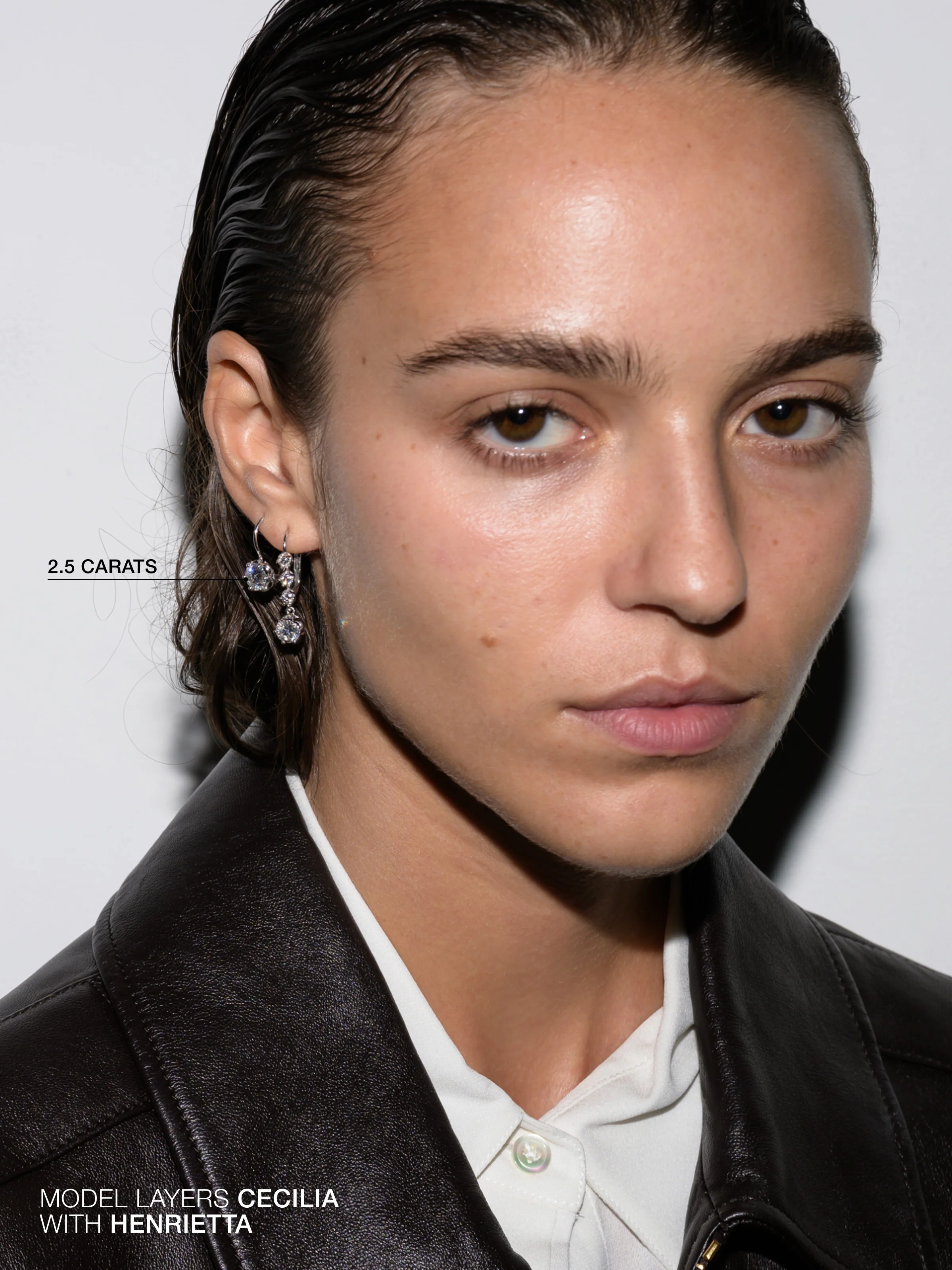 CECILIA EARRINGS IN MOISSANITE, STERLING SILVER - Image 4