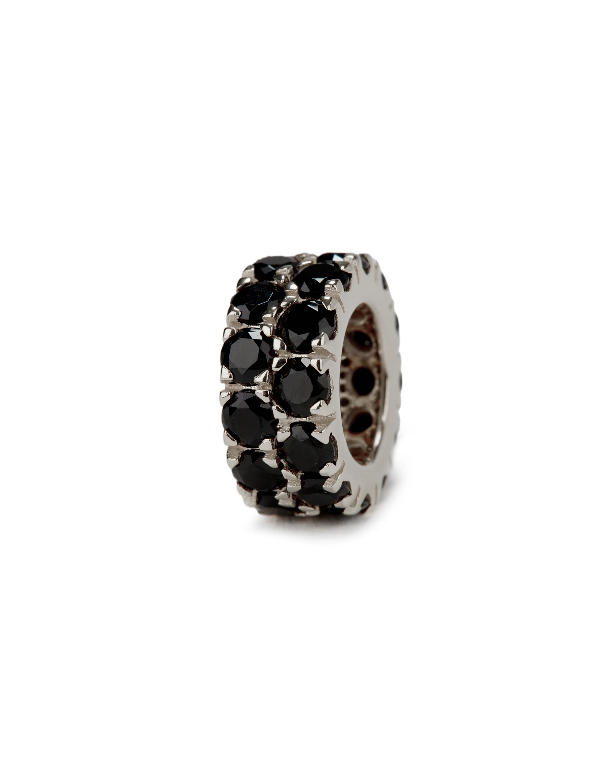 TWO-ROW RIVIÈRE PENDANT IN NANO BLACK ONYX, STERLING SILVER - Image 2