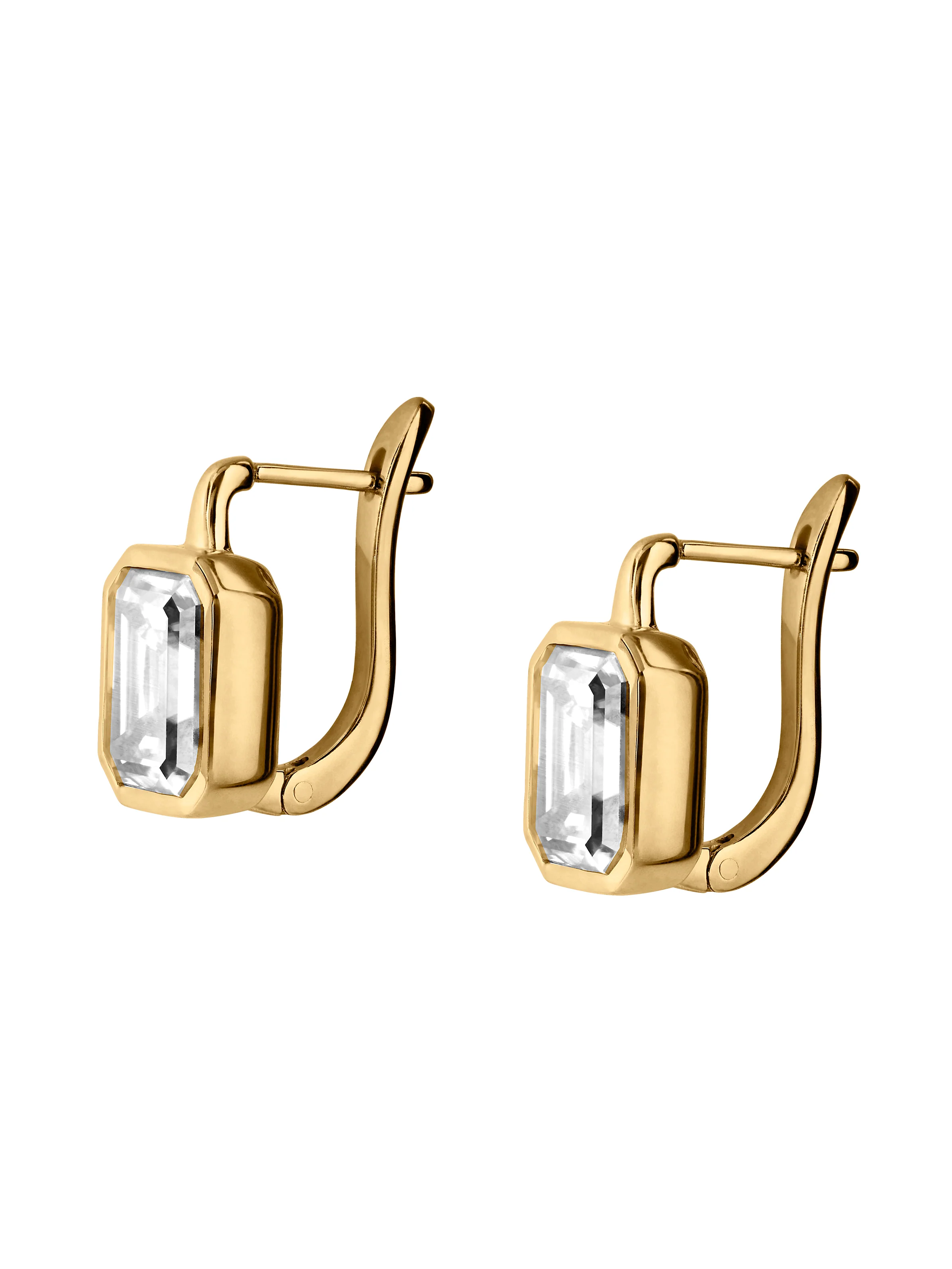 ODETTE EARRINGS IN MOISSANITE, 18K GOLD VERMEIL - Image 2