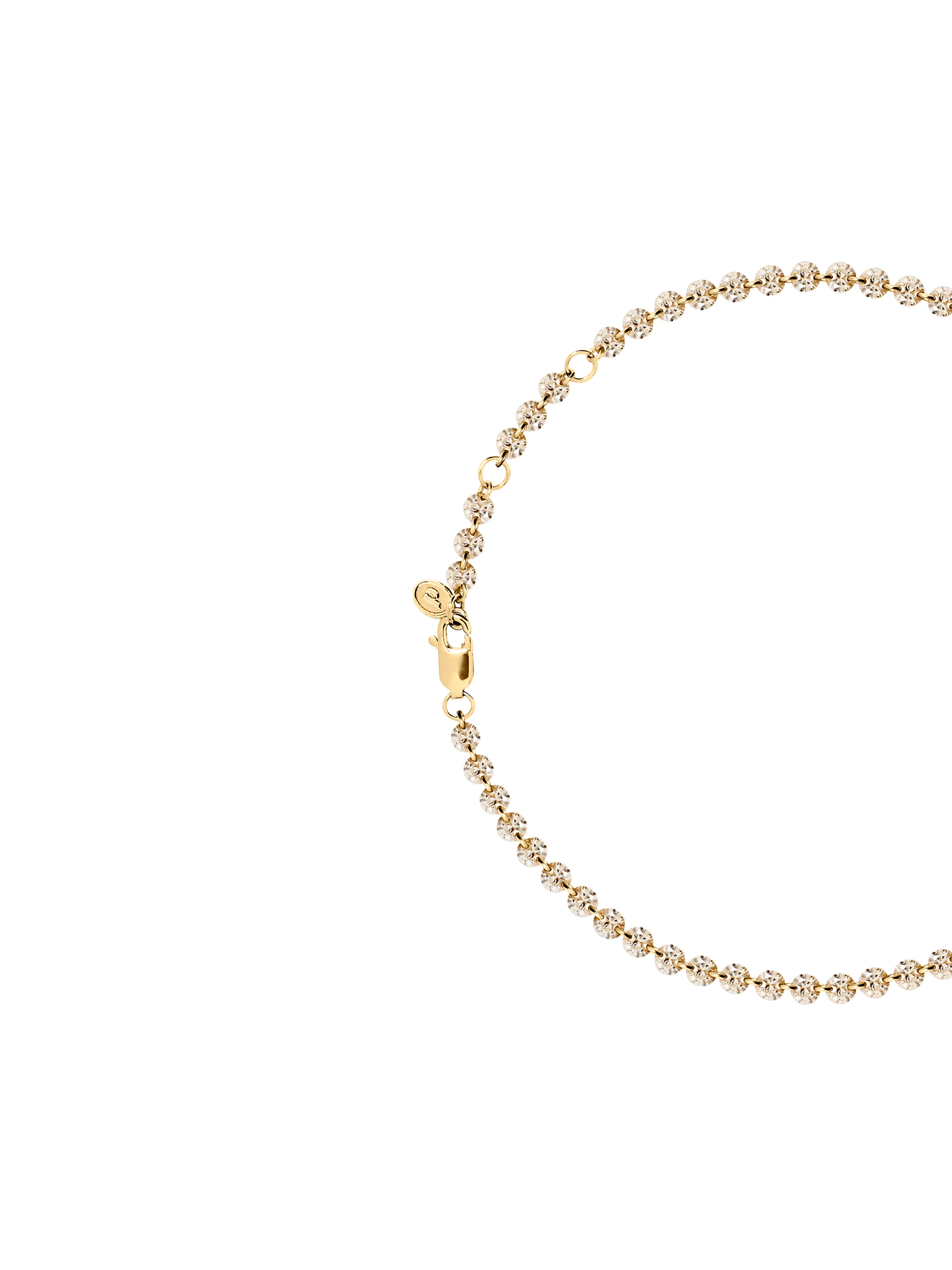 FLOATING ETERNITY ANKLET IN 3.5MM HONEY MOISSANITE, 18K GOLD VERMEIL - Image 2