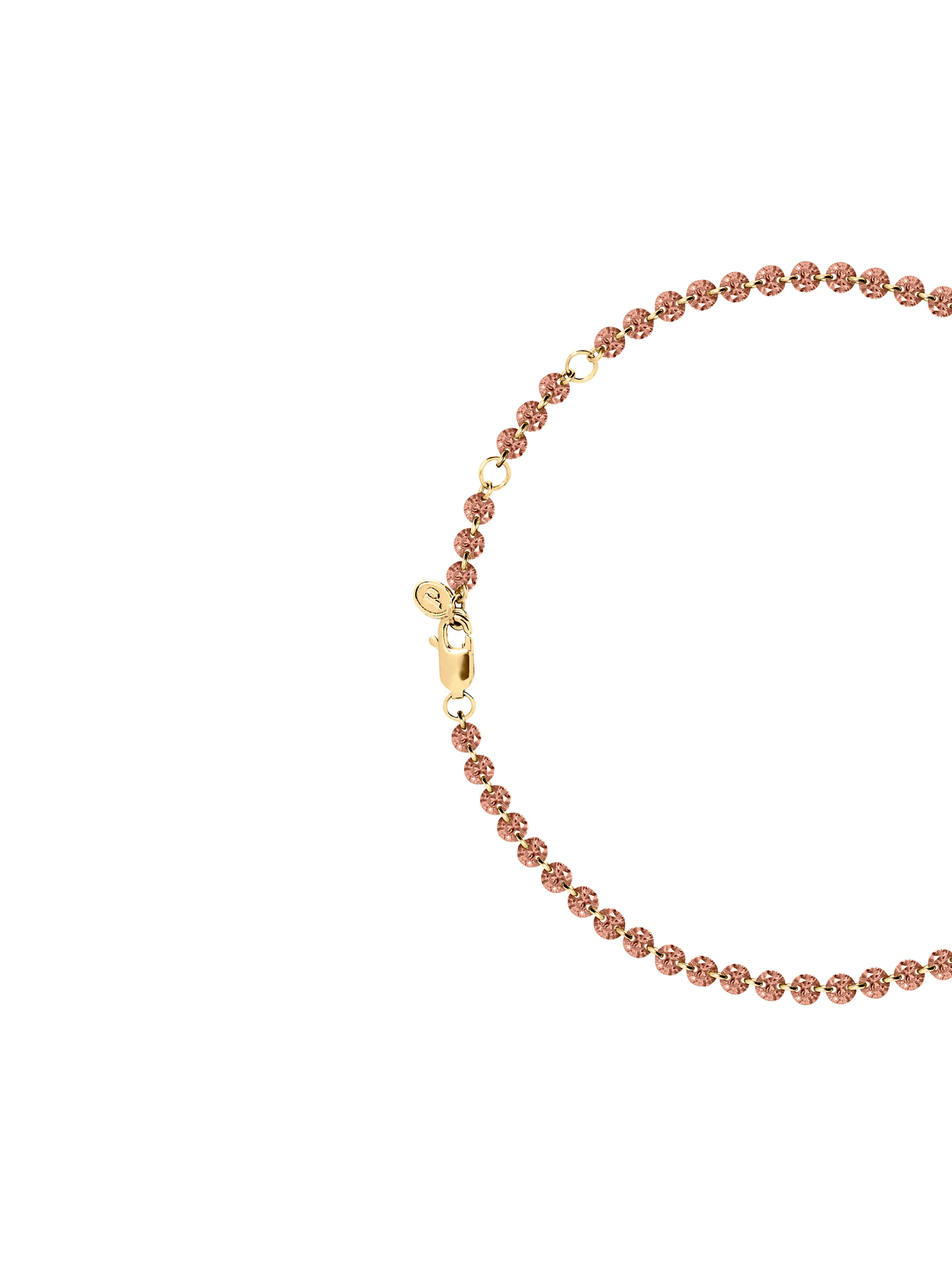 FLOATING ETERNITY ANKLET IN 3.5MM NANO MORGANITE, 18K GOLD VERMEIL - Image 2