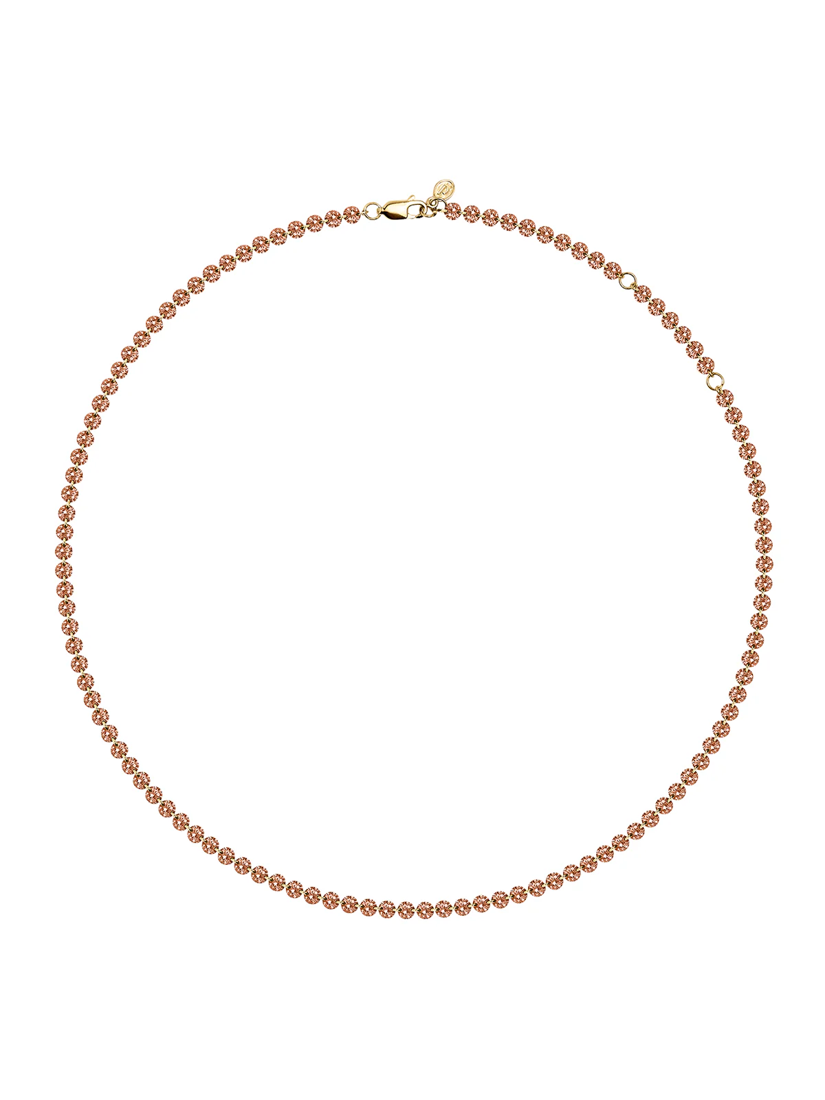 FLOATING ETERNITY NECKLACE IN 3.5MM NANO MORGANITE, 18K GOLD VERMEIL