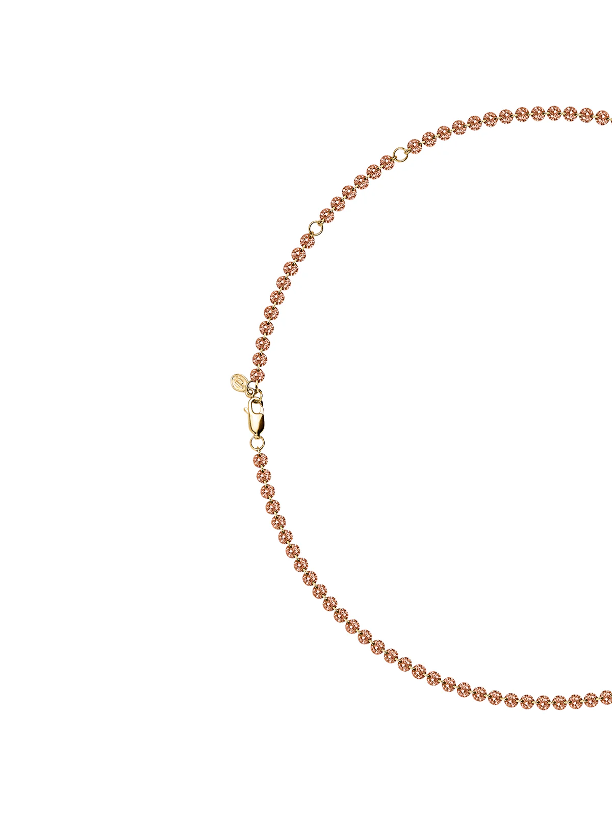 FLOATING ETERNITY NECKLACE IN 3.5MM NANO MORGANITE, 18K GOLD VERMEIL - Image 2