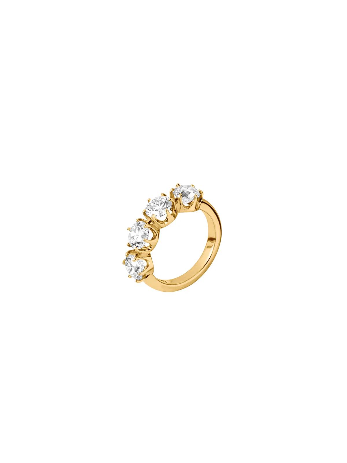 IRIS 4-STONE PINKY RING IN MOISSANITE, 18K GOLD VERMEIL - Image 2