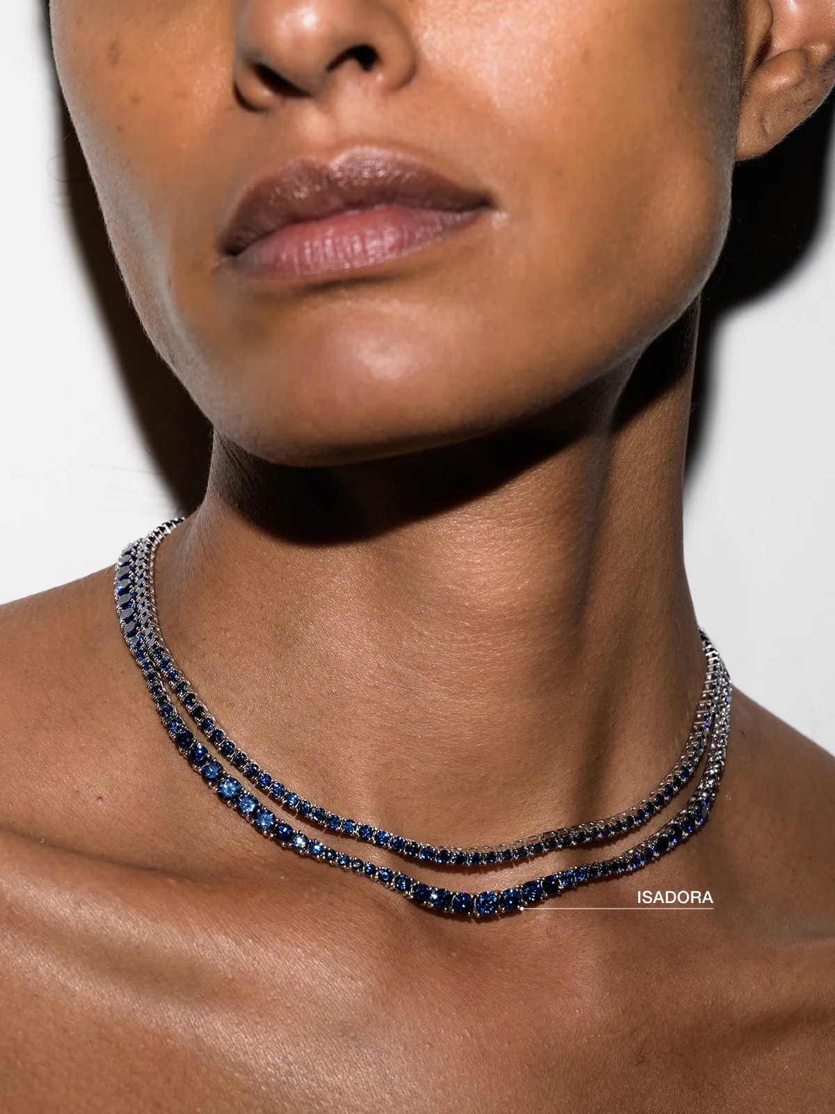ISADORA RIVIÈRE NECKLACE IN SLATE BLUE MOISSANITE, STERLING SILVER - Image 5