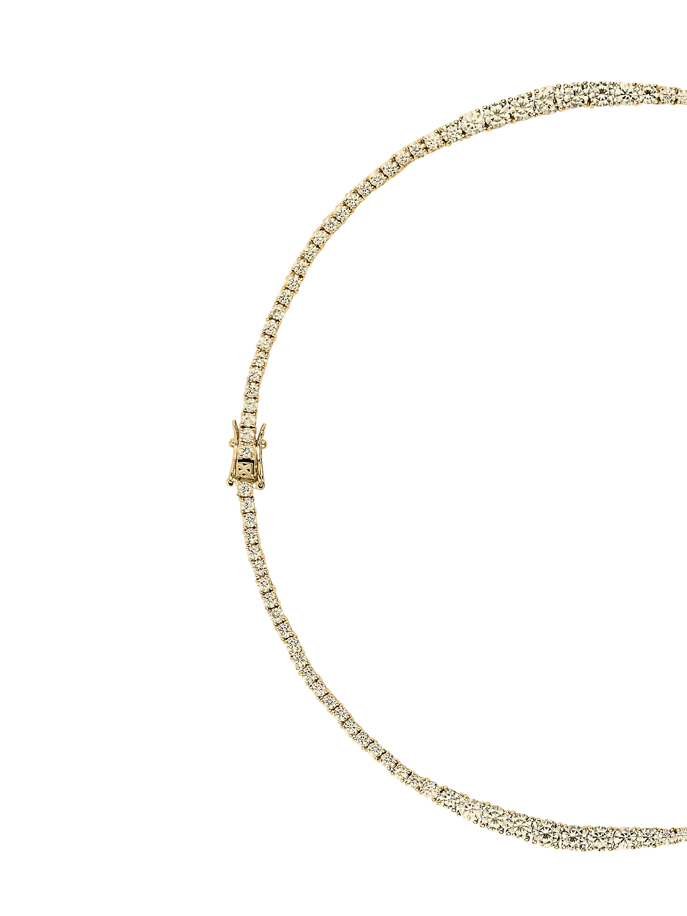 ISADORA RIVIÈRE NECKLACE IN HONEY MOISSANITE, 18K GOLD VERMEIL - Image 2