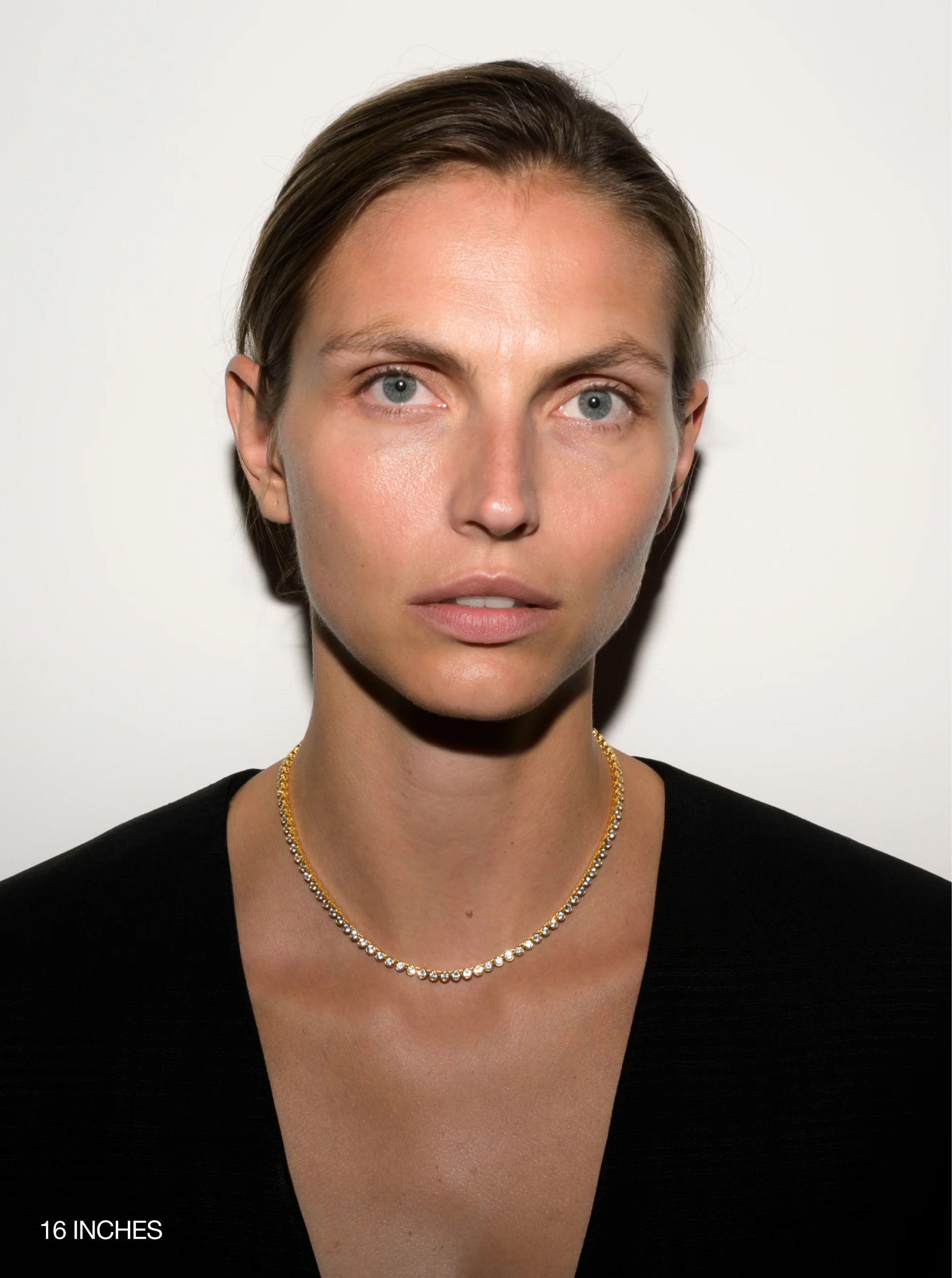 JAMES BEZEL RIVIÈRE NECKLACE IN LAB WHITE SAPPHIRE, 18K GOLD VERMEIL - Image 3