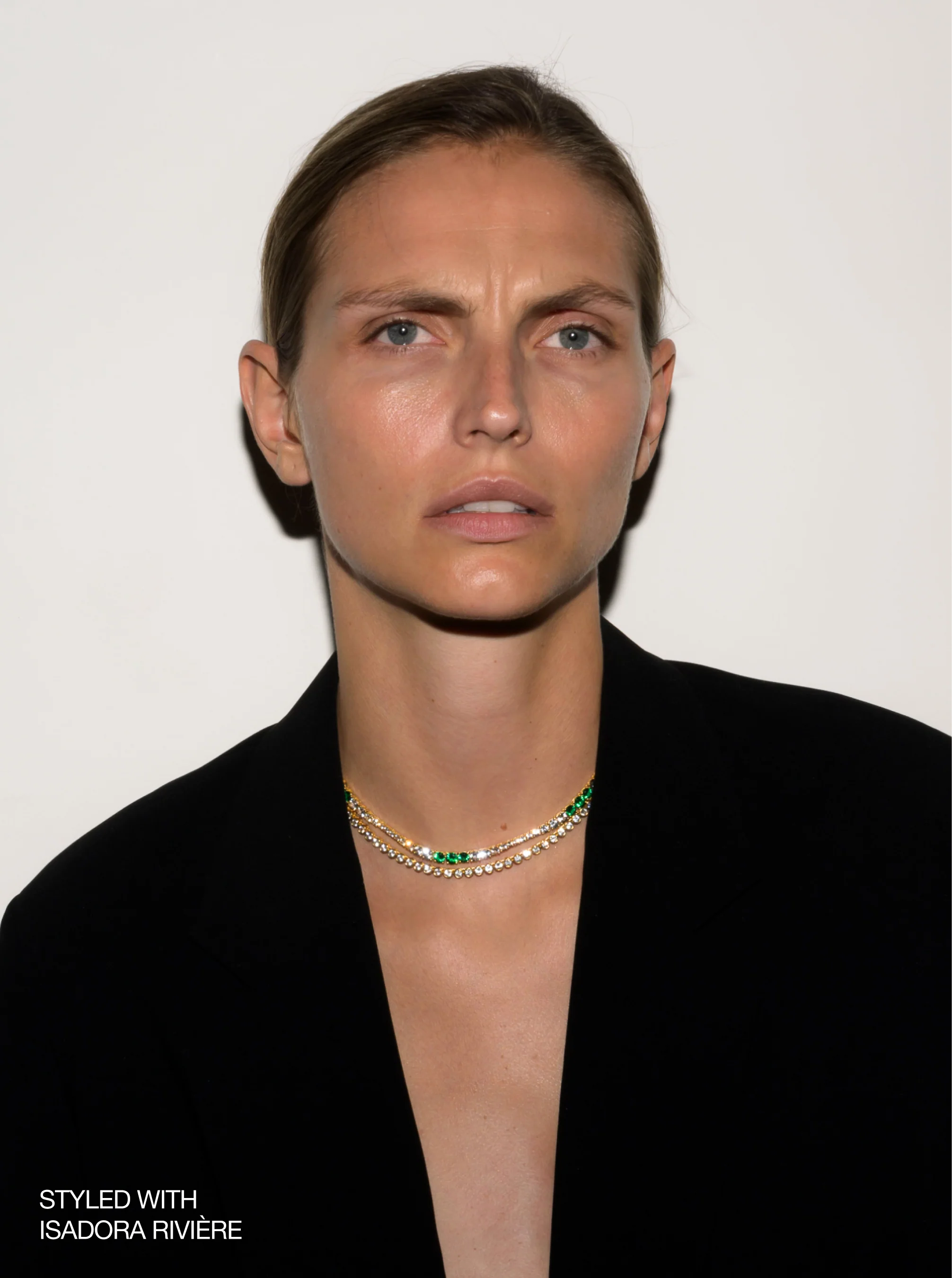 JAMES BEZEL RIVIÈRE NECKLACE IN LAB WHITE SAPPHIRE, 18K GOLD VERMEIL - Image 5