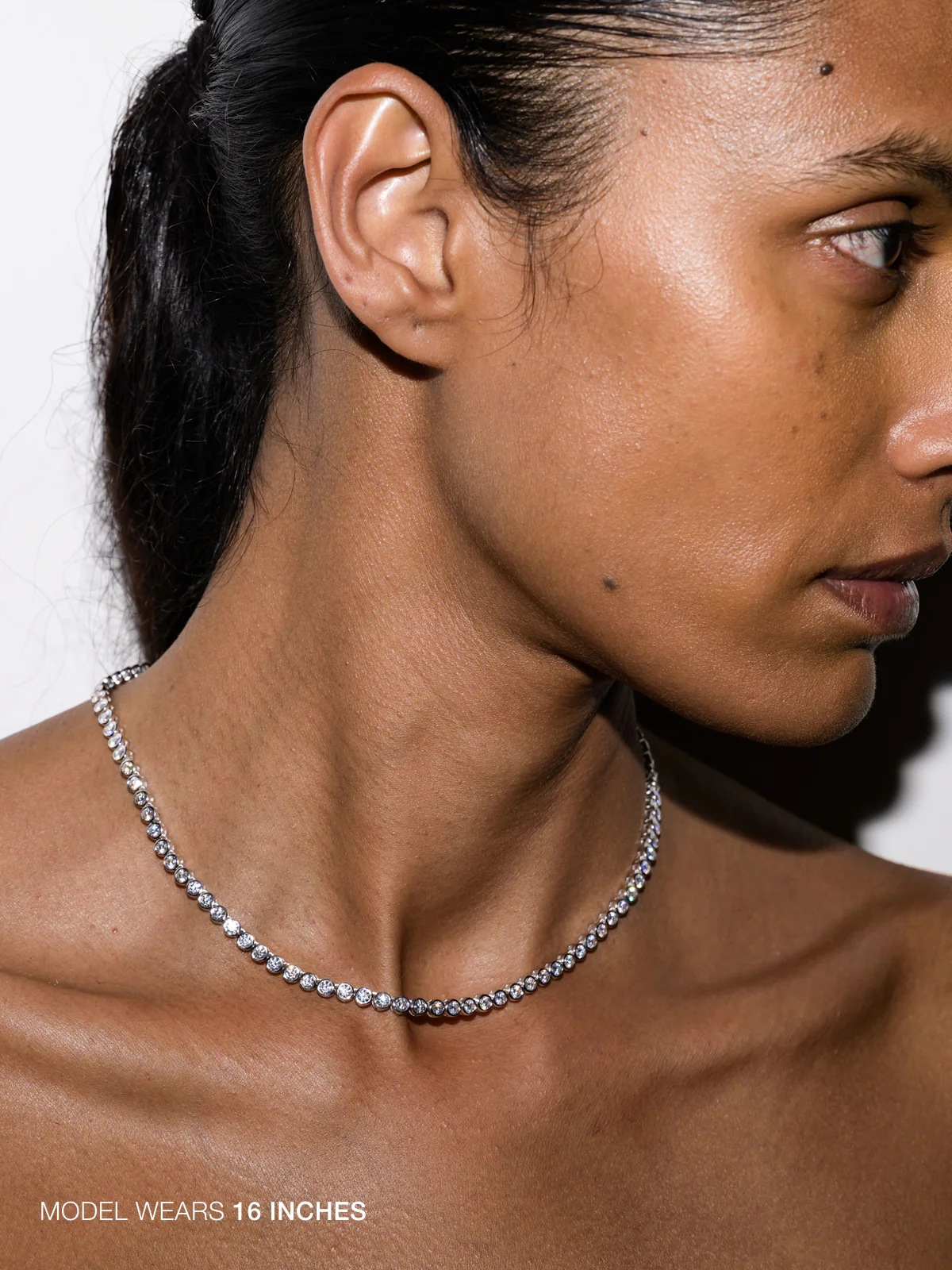 JAMES BEZEL RIVIÈRE NECKLACE IN MOISSANITE, STERLING SILVER - Image 3