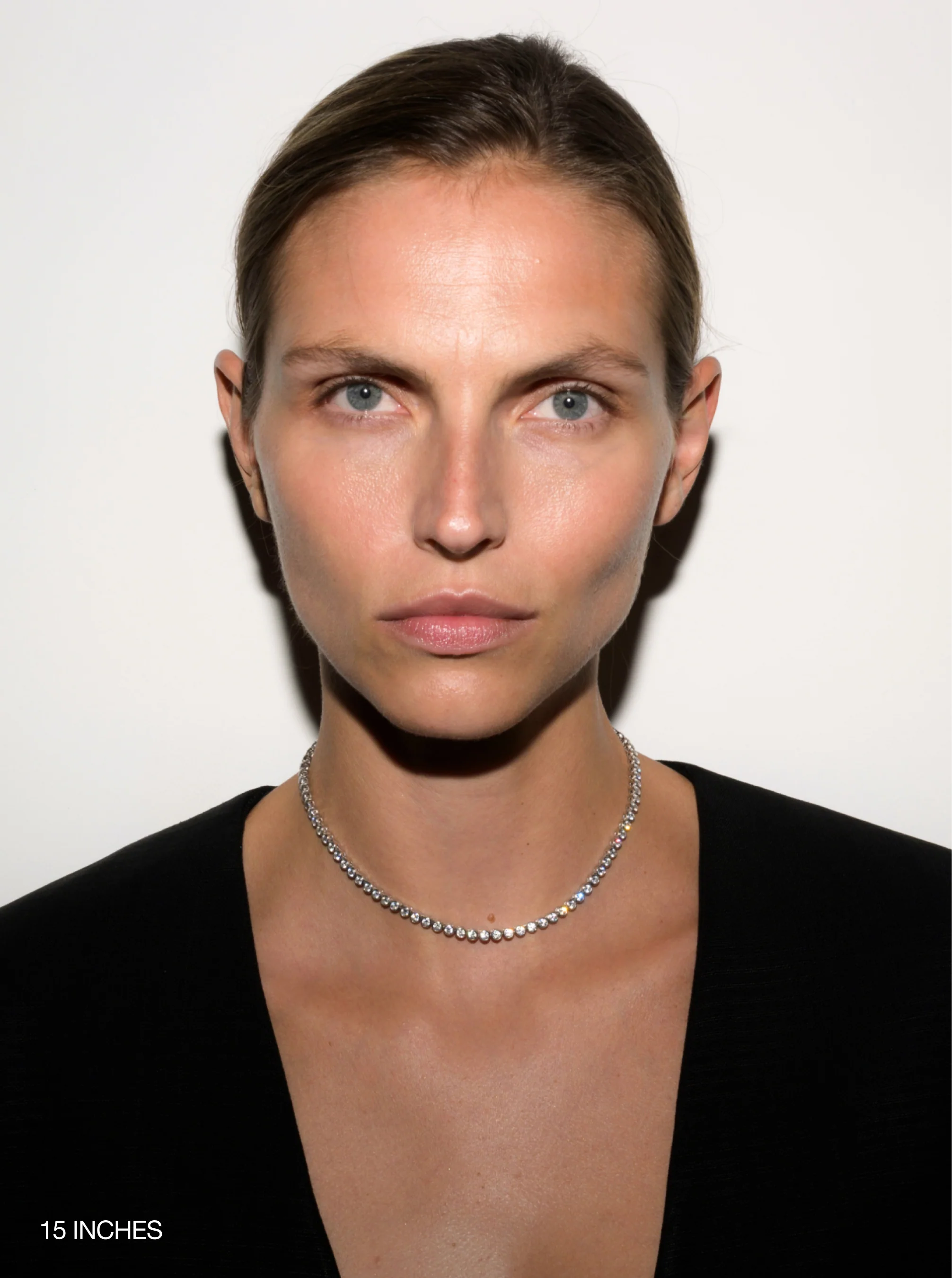 JAMES BEZEL RIVIÈRE NECKLACE IN LAB WHITE SAPPHIRE, STERLING SILVER - Image 3