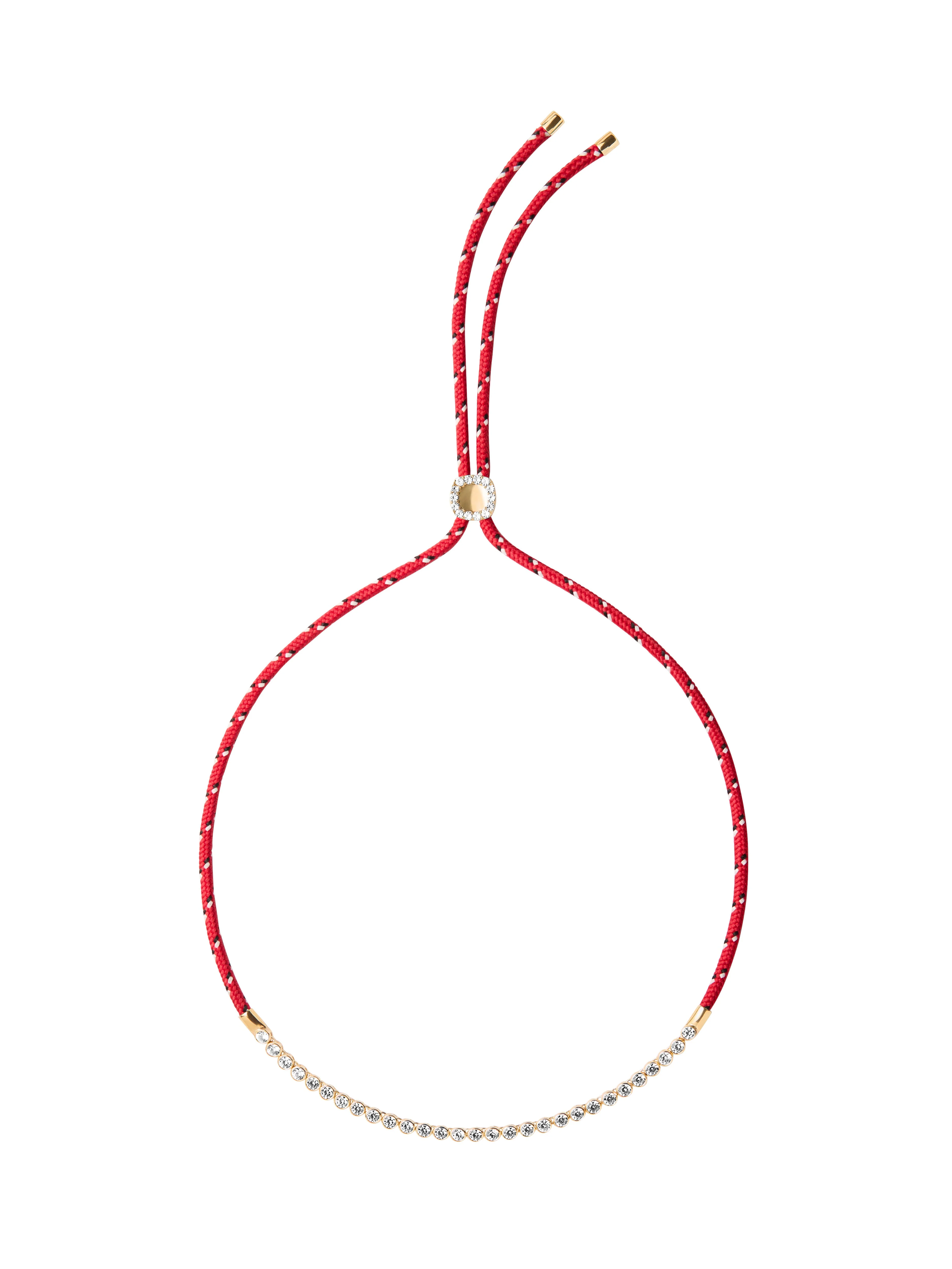 14K JAMES BEZEL ROUGE PARACORD NECKLACE IN LAB DIAMOND, 14K YELLOW GOLD