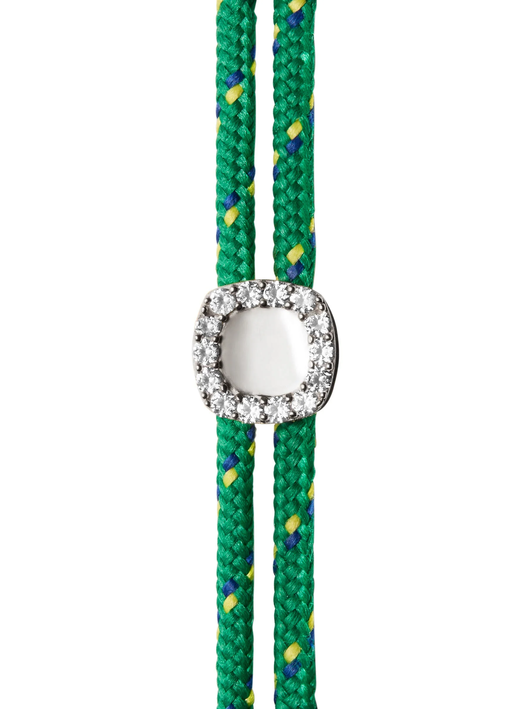 14K JAMES BEZEL VERT PARACORD BRACELET IN LAB DIAMOND, 14K WHITE GOLD - Image 2