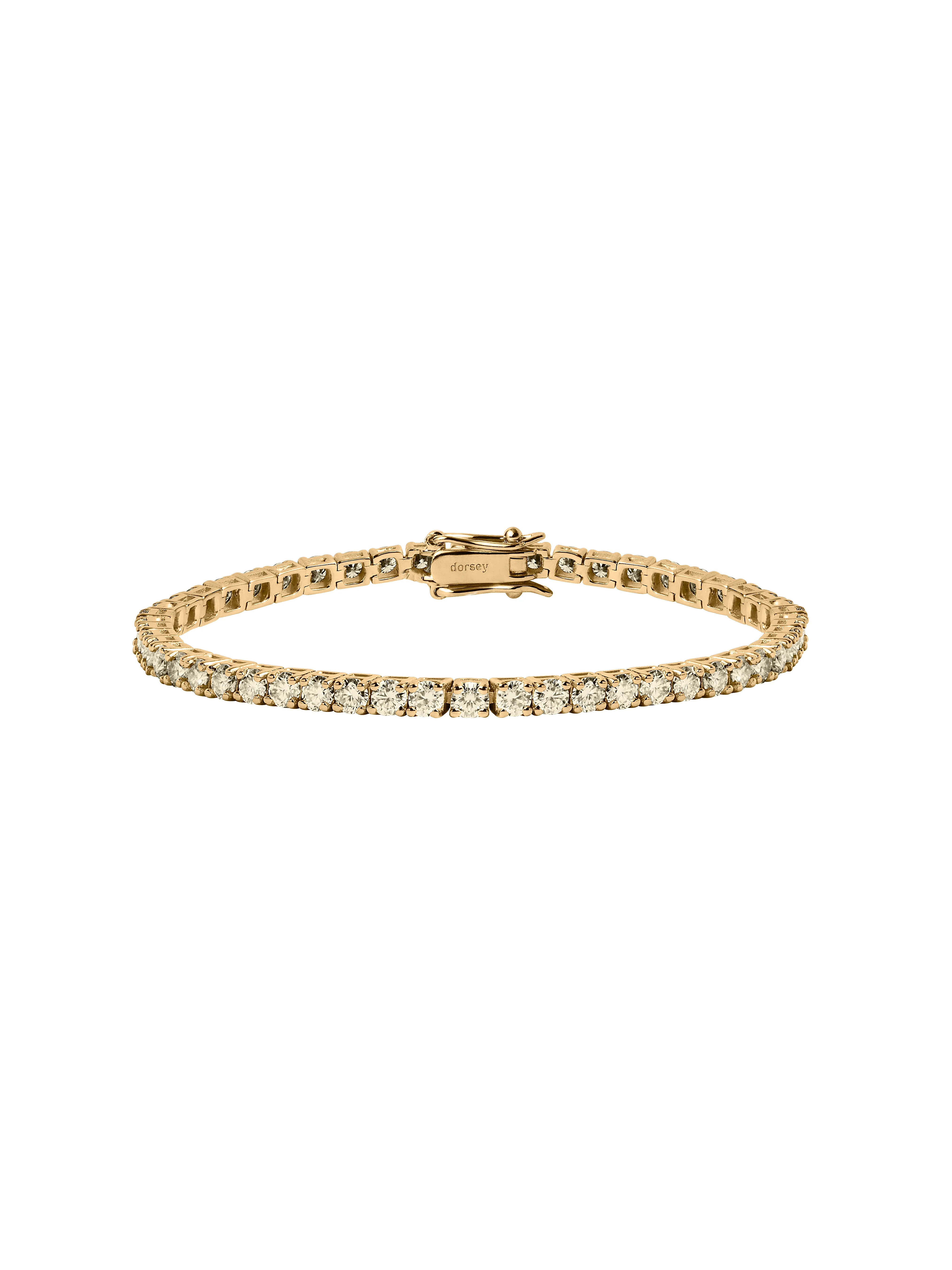 KATE RIVIÈRE BRACELET IN 3MM HONEY MOISSANITE, 18K GOLD VERMEIL - Image 2