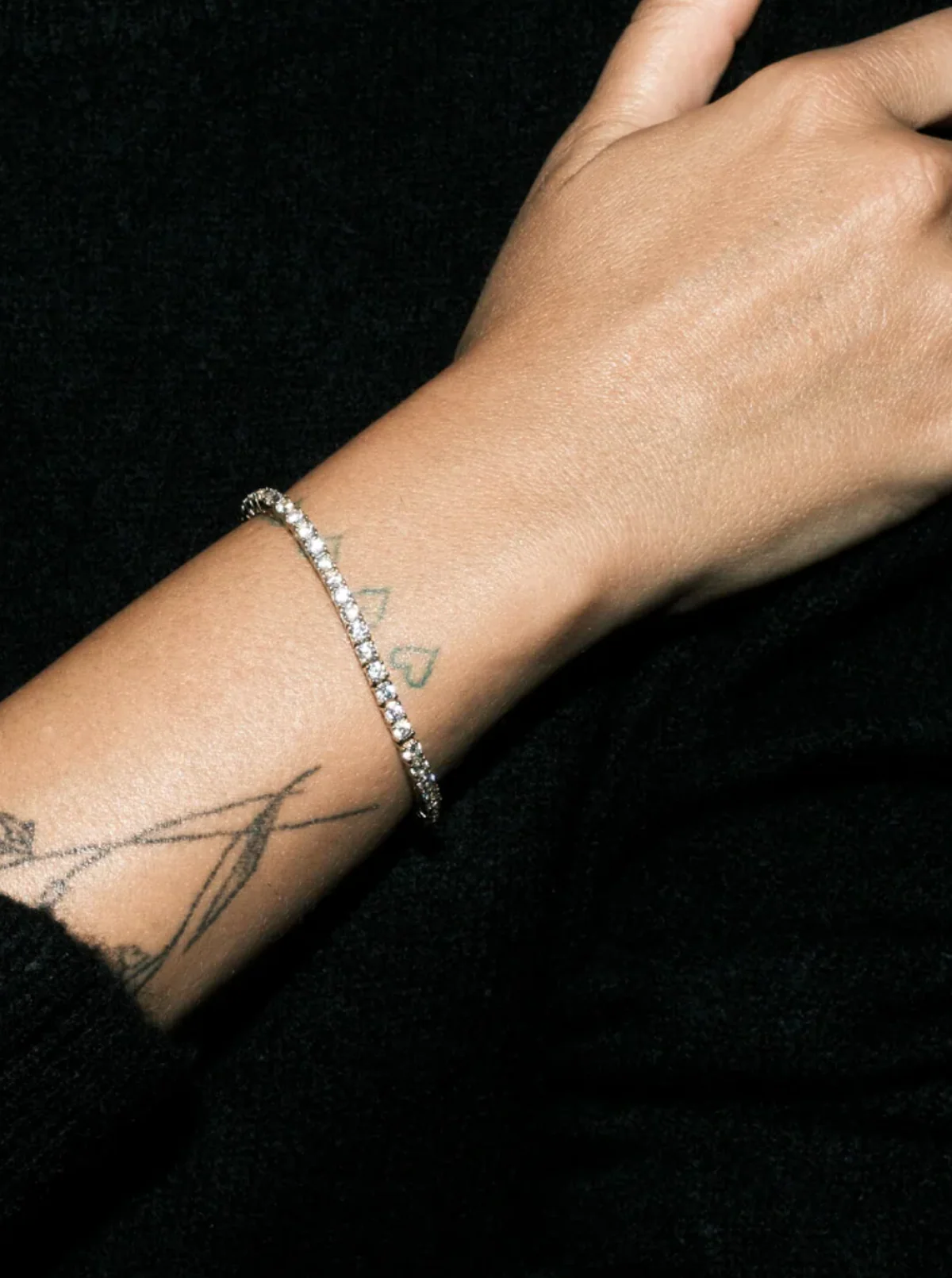 KATE RIVIÈRE BRACELET IN 3MM LAB WHITE SAPPHIRE, STERLING SILVER - Image 3