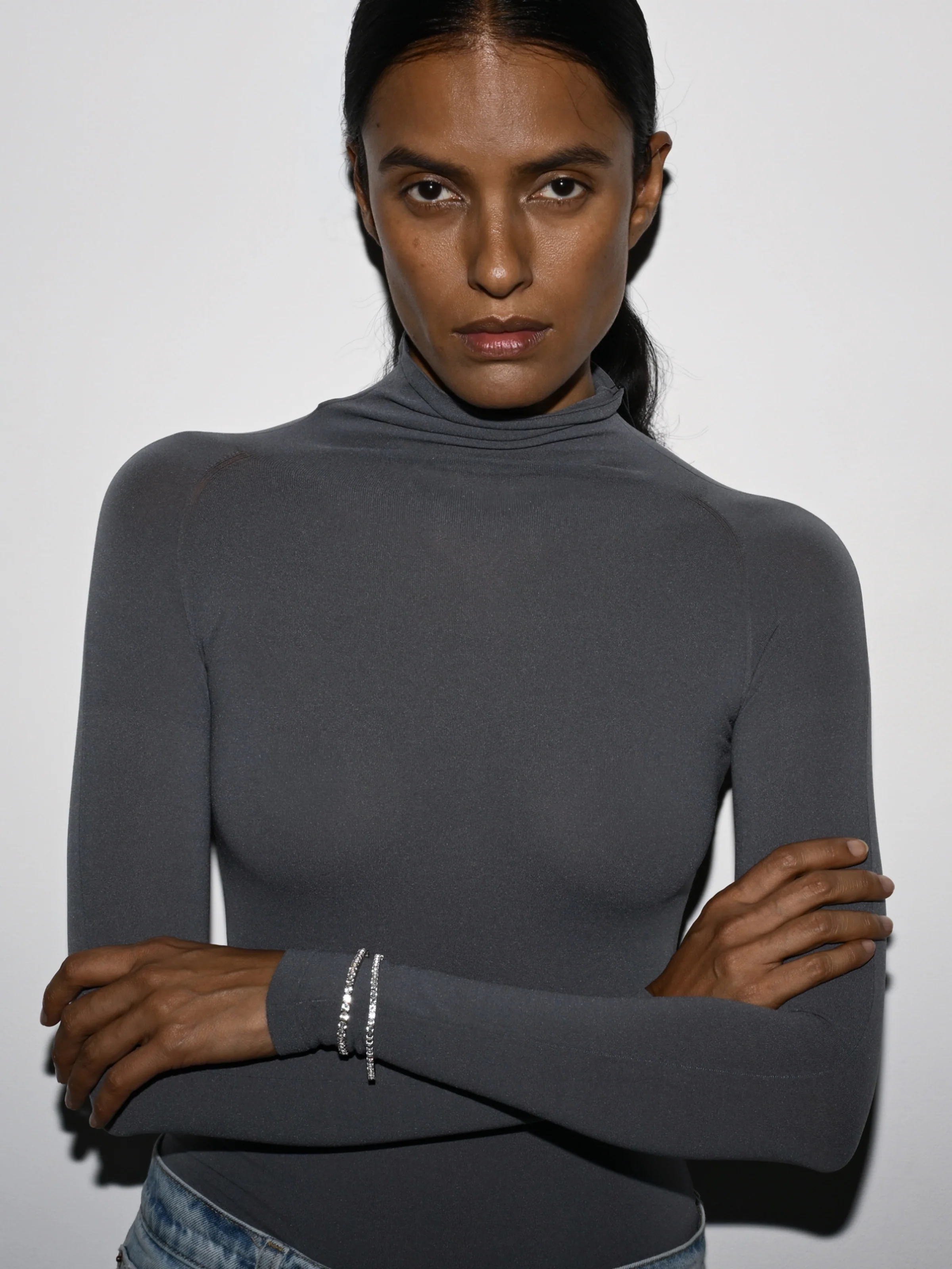 KATE RIVIÈRE BRACELET IN 3.75MM LAB WHITE SAPPHIRE, 18K GOLD VERMEIL - Image 3