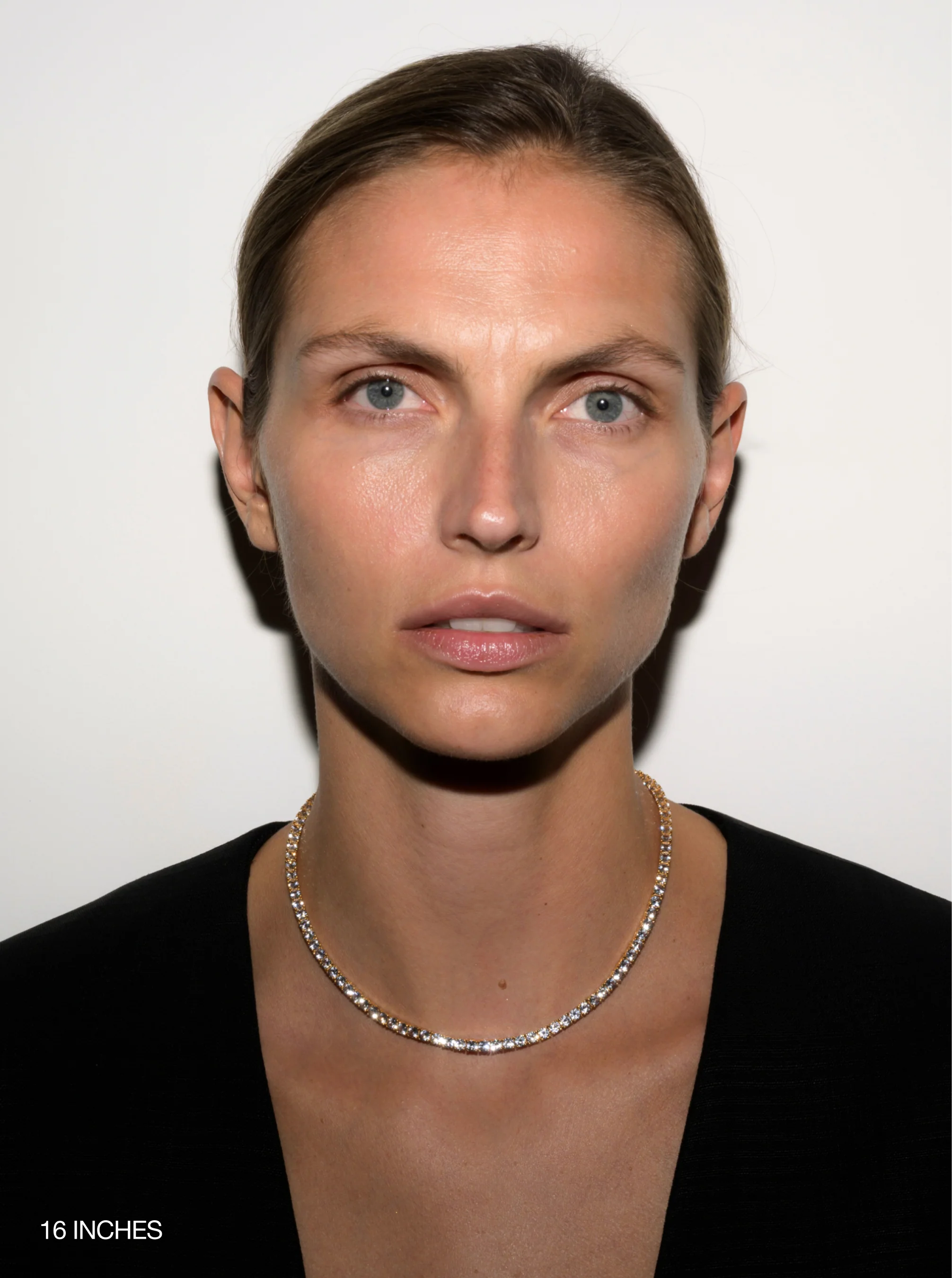 KATE RIVIÈRE NECKLACE IN 3.75MM LAB WHITE SAPPHIRE, 18K GOLD VERMEIL - Image 3