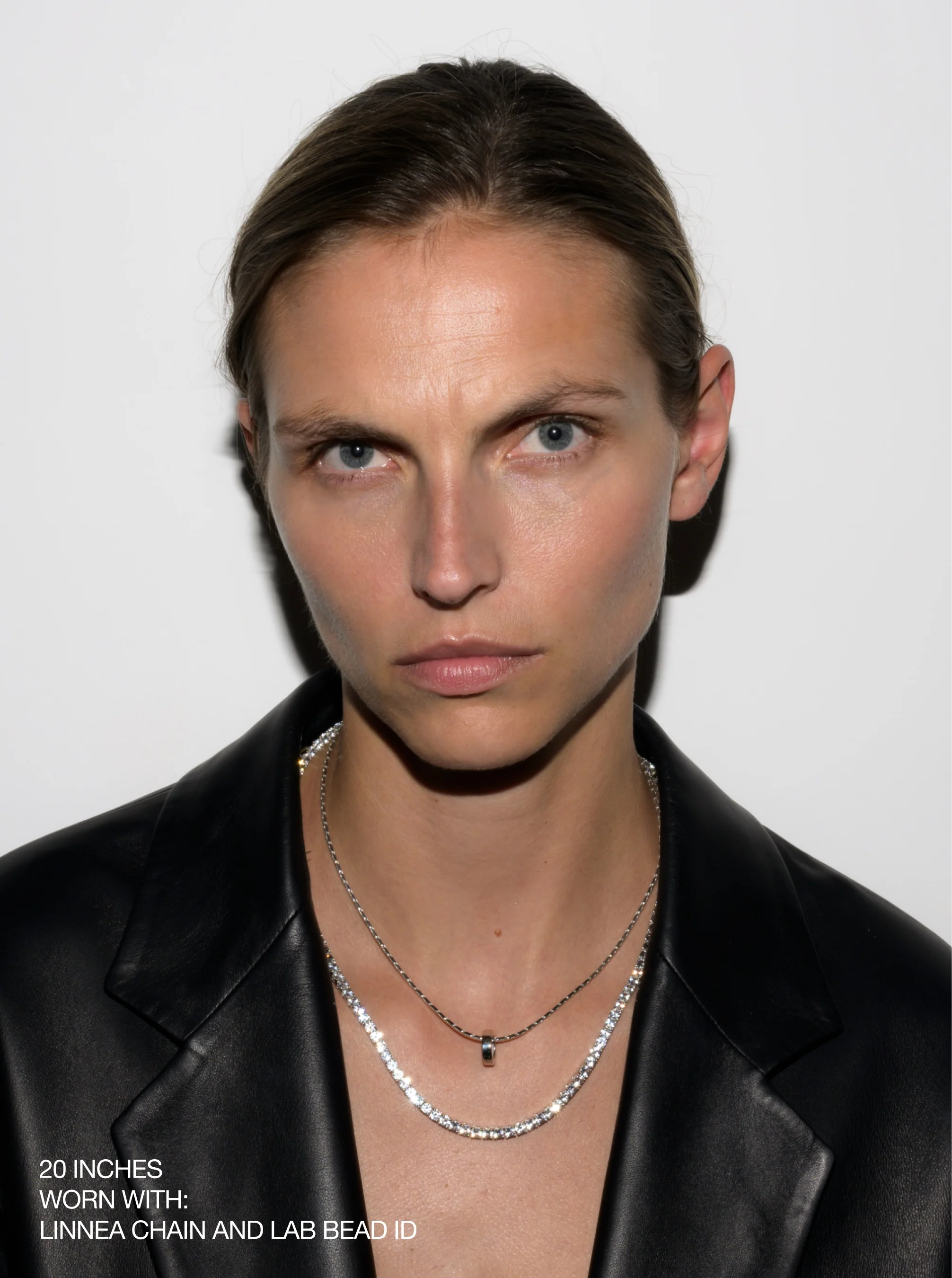 KATE RIVIÈRE NECKLACE IN 3.75MM LAB WHITE SAPPHIRE, STERLING SILVER - Image 5