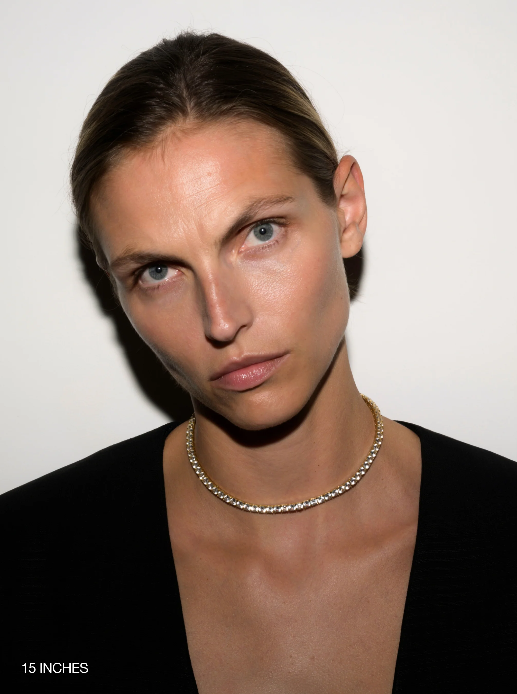 KATE RIVIÈRE NECKLACE IN 4.5MM LAB WHITE SAPPHIRE, 18K GOLD VERMEIL - Image 3