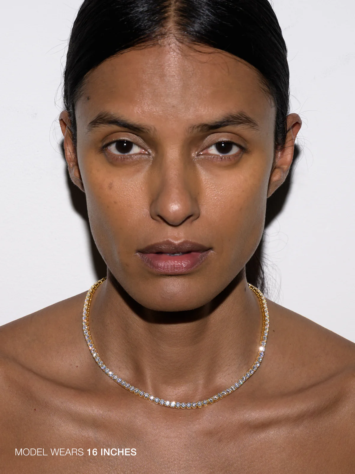 KATE RIVIÈRE NECKLACE IN 3.75MM MOISSANITE, 18K GOLD VERMEIL - Image 4