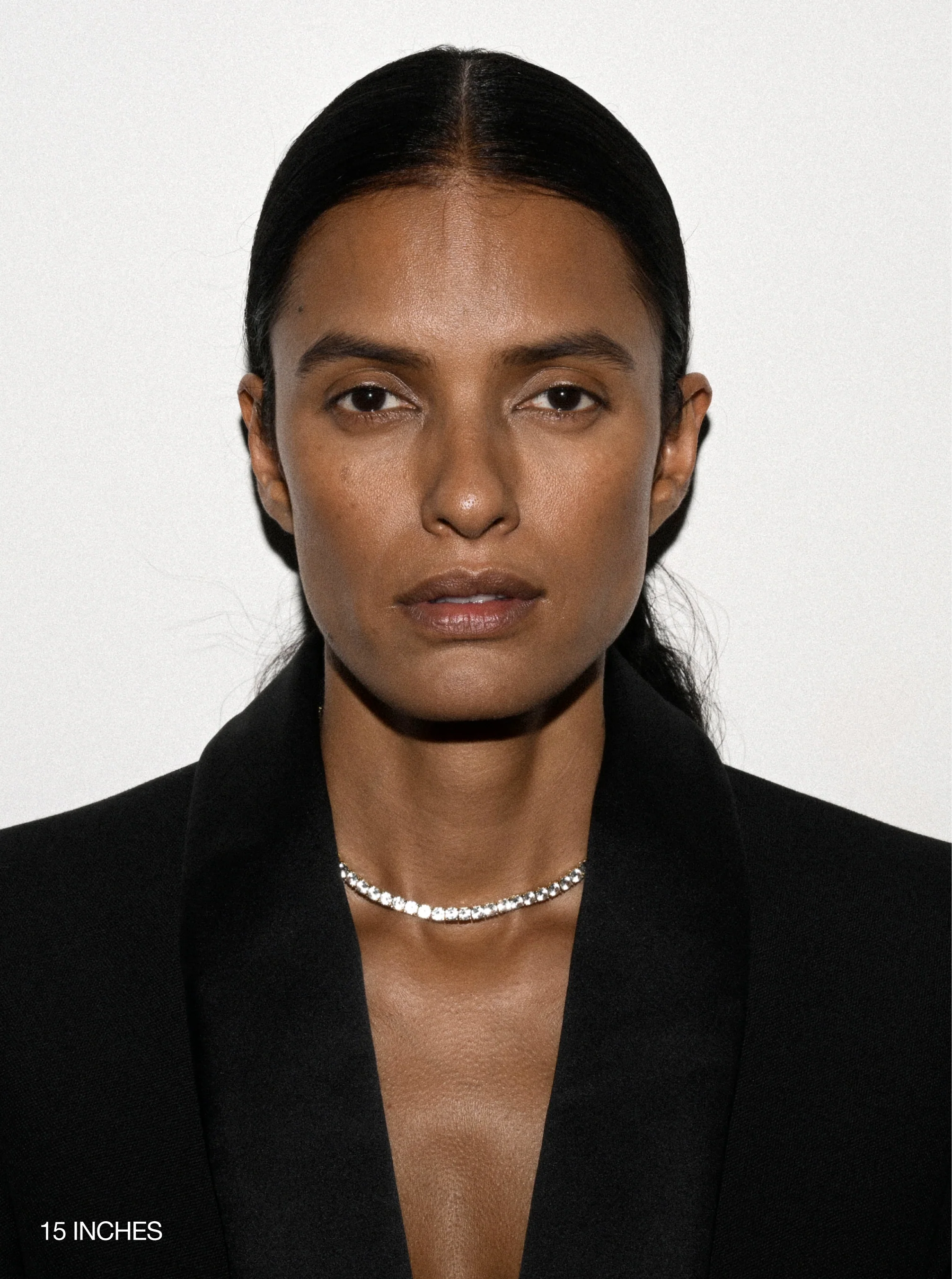 KATE RIVIÈRE NECKLACE IN 4.5MM LAB WHITE SAPPHIRE, STERLING SILVER - Image 4