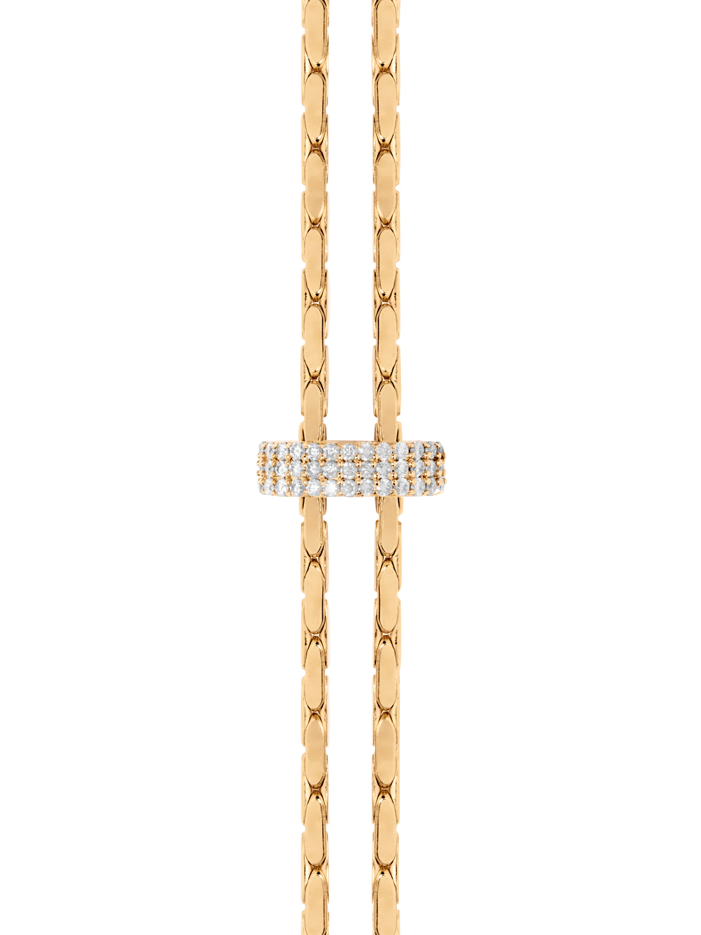 LINNEA LARIAT NECKLACE IN MOISSANITE, 18K GOLD VERMEIL - Image 2