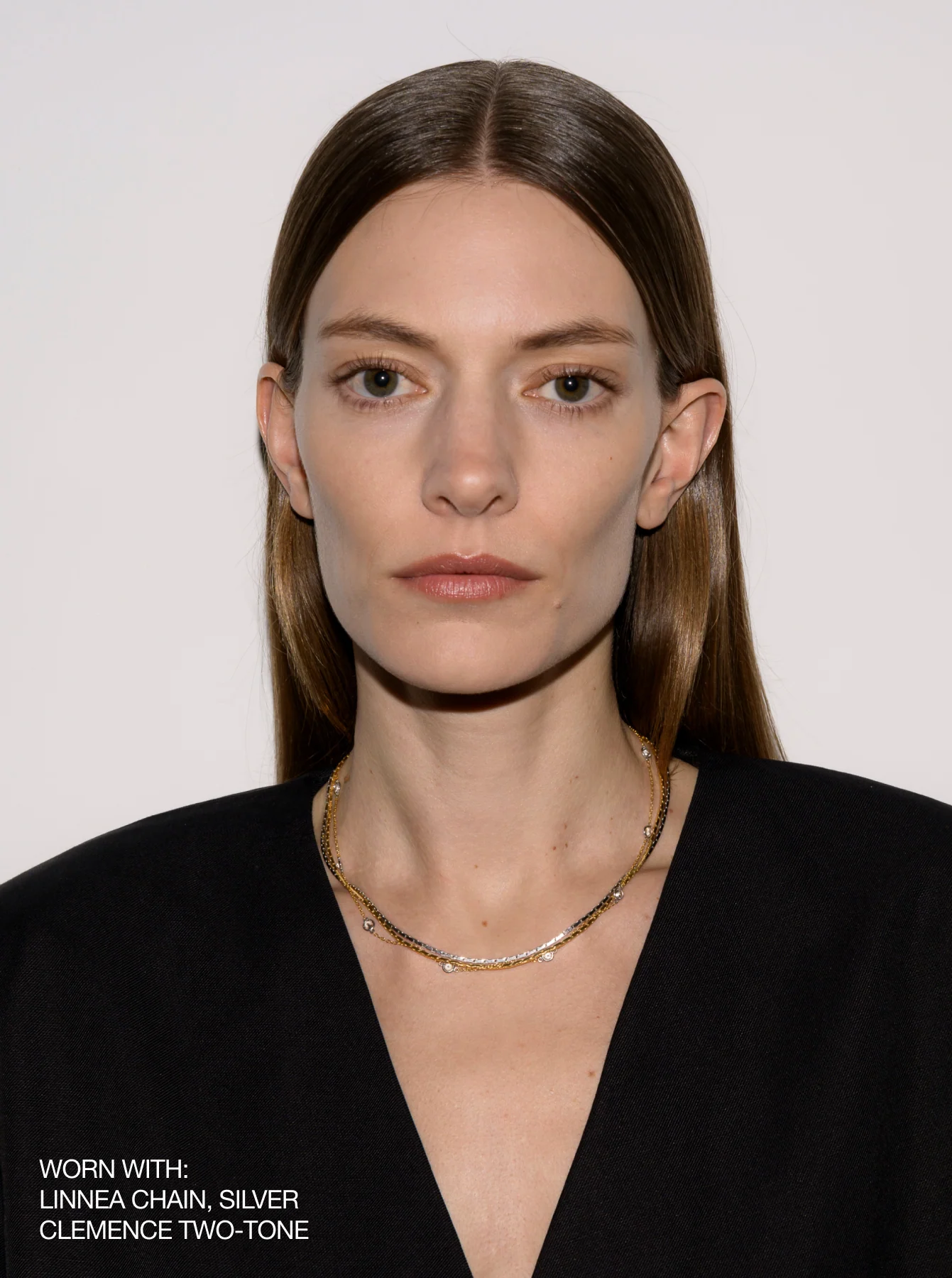 LINNEA NECKLACE WITH LAB DIAMOND ACCENT, 18K GOLD VERMEIL - Image 4