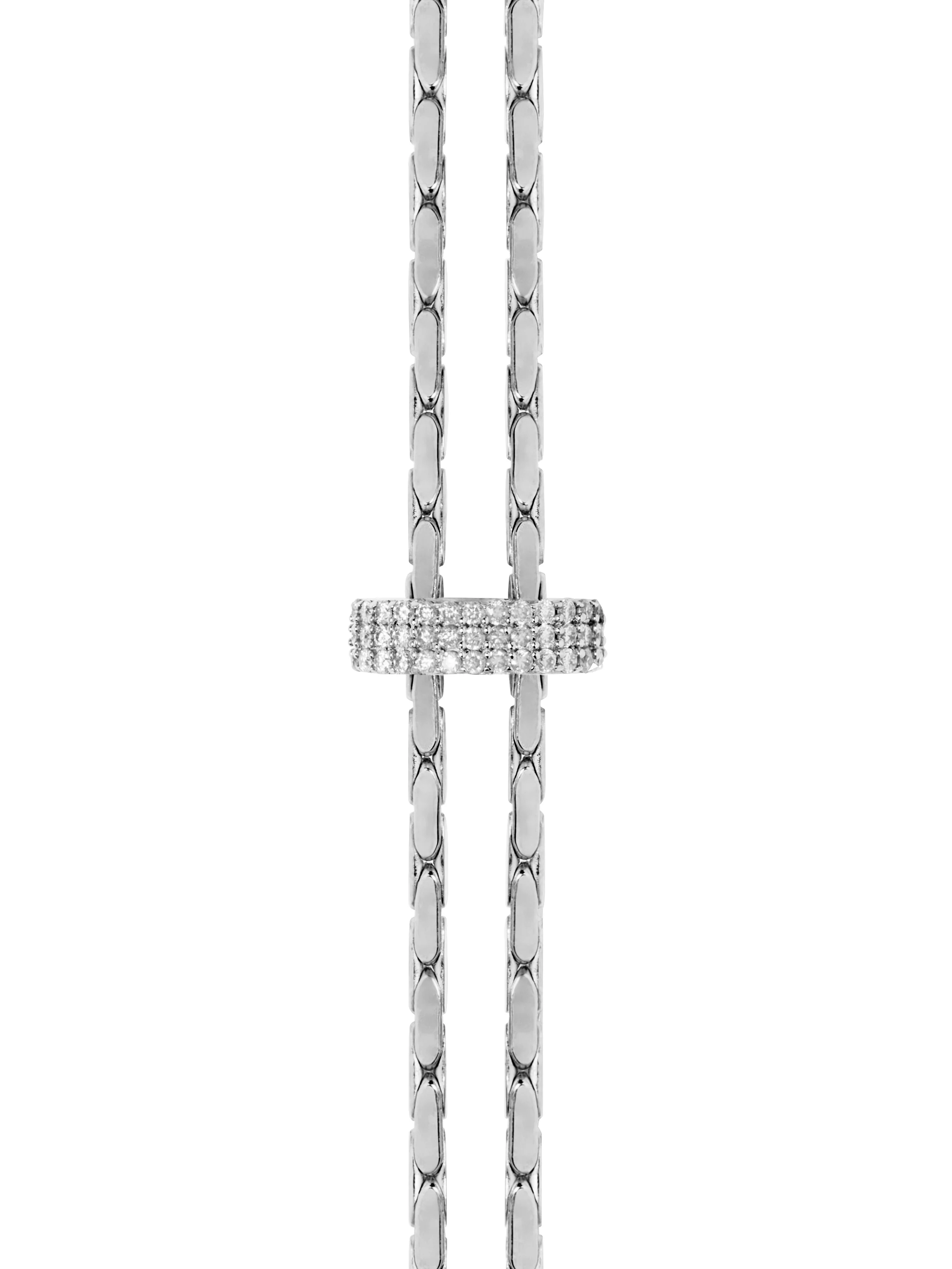 LINNEA LARIAT NECKLACE IN MOISSANITE, STERLING SILVER - Image 2