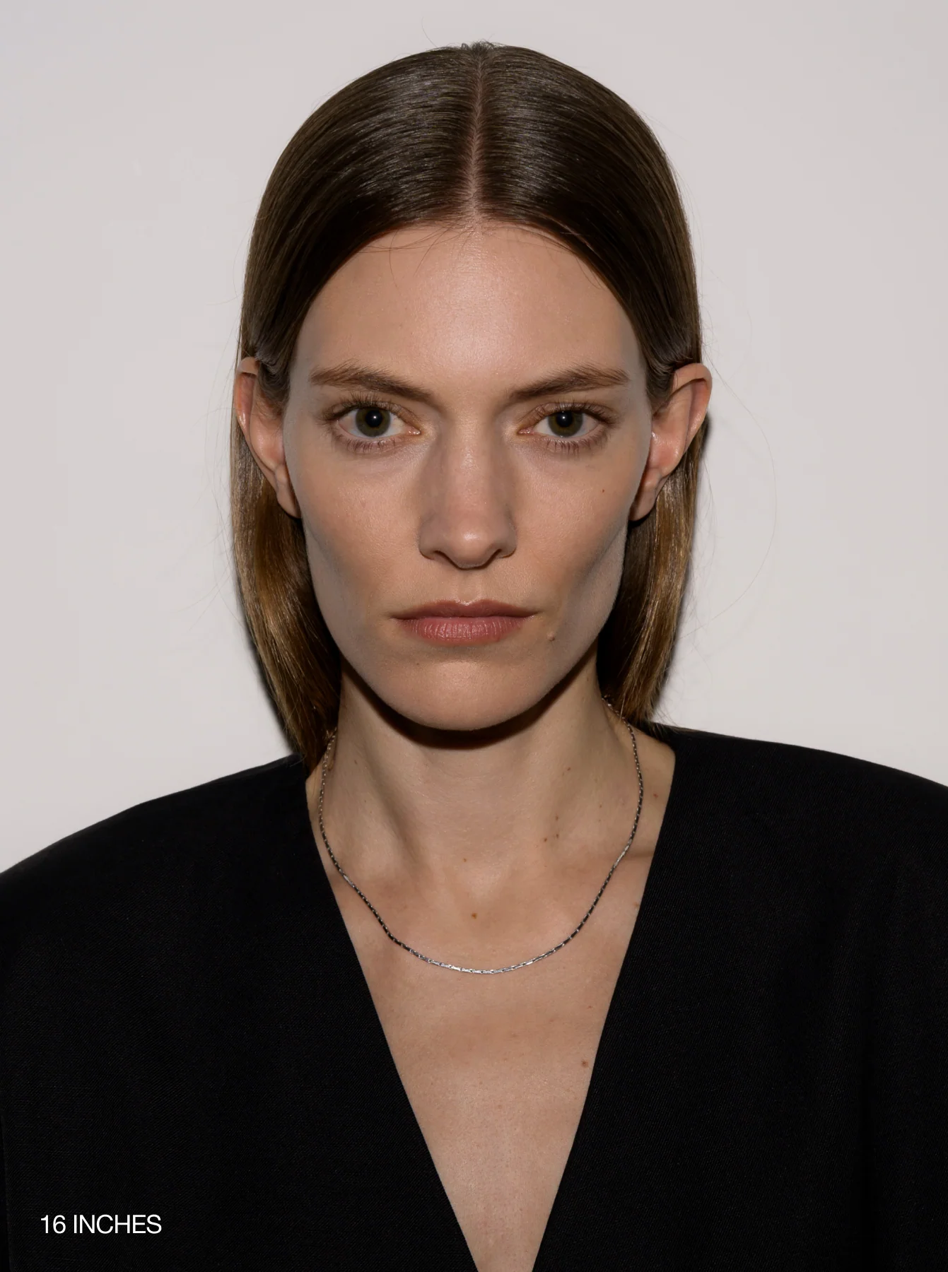 LINNEA NECKLACE WITH LAB DIAMOND ACCENT, STERLING SILVER - Image 3