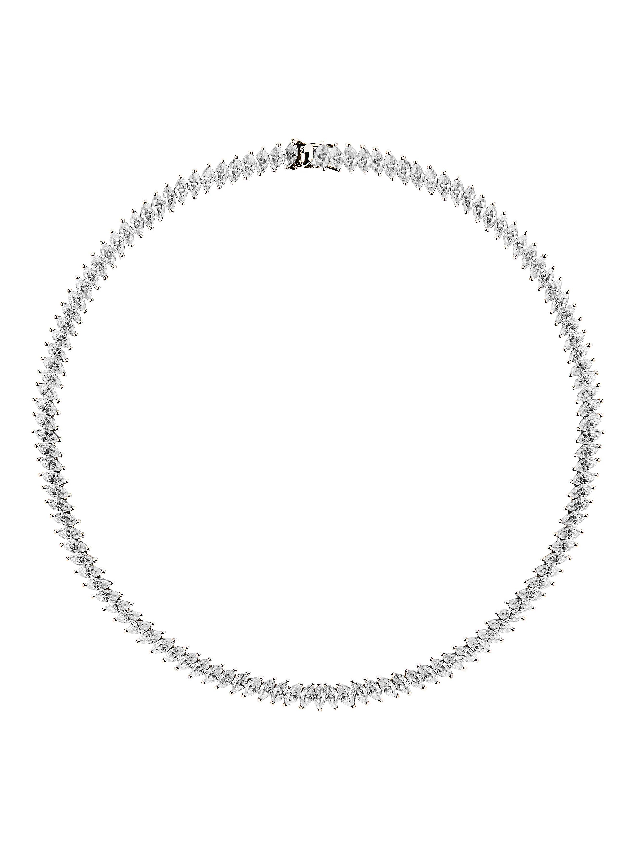 MARQUISE RIVIÈRE NECKLACE IN MOISSANITE, STERLING SILVER