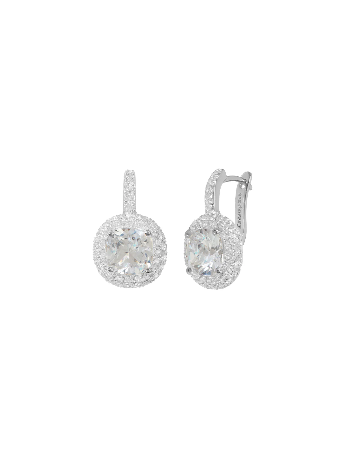 MOREAU EARRINGS IN LAB WHITE SAPPHIRE, STERLING SILVER - Image 2