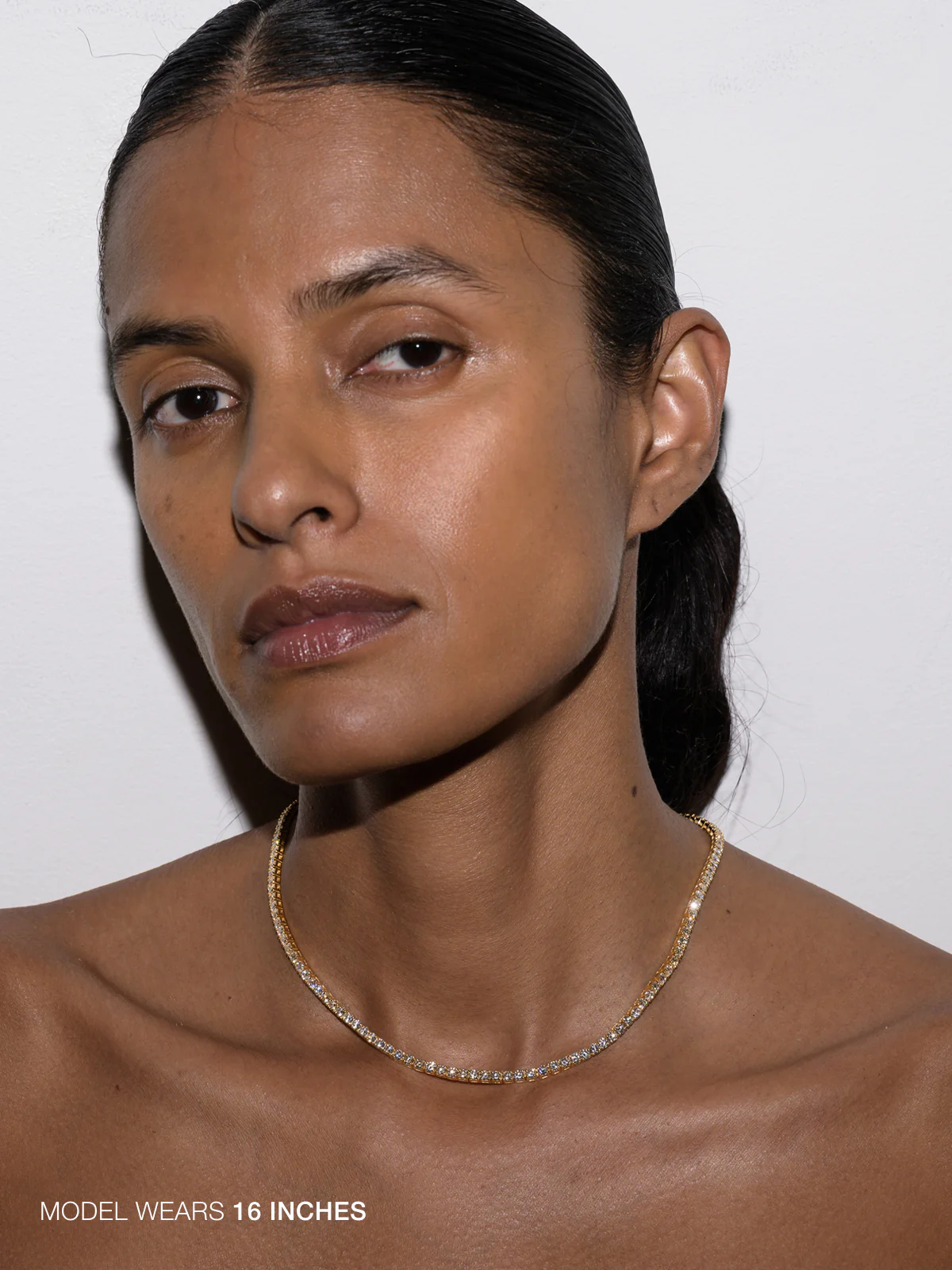 KATE RIVIÈRE NECKLACE IN 3MM HONEY MOISSANITE, STERLING SILVER - Image 3