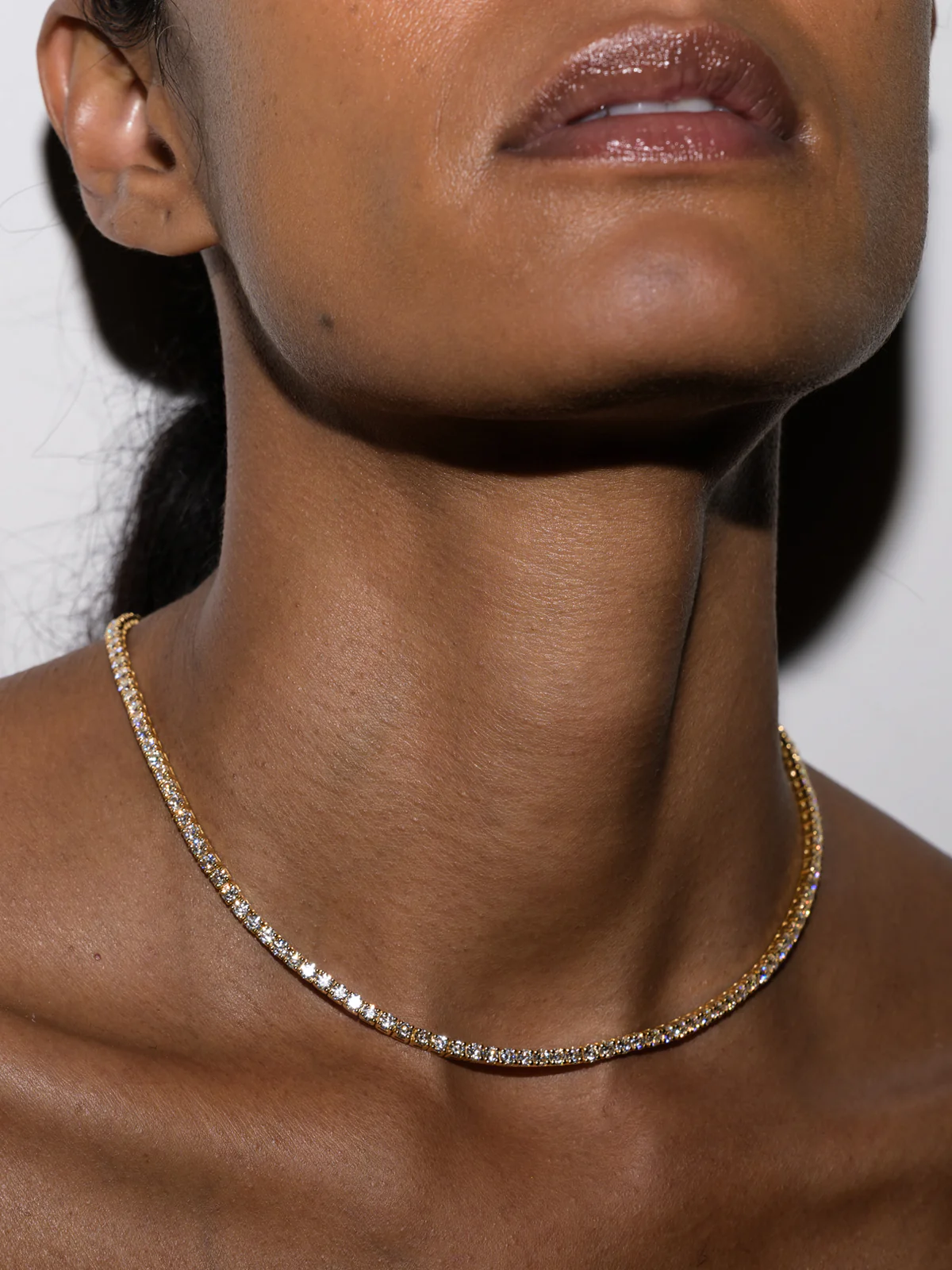 KATE RIVIÈRE NECKLACE IN 3MM HONEY MOISSANITE, STERLING SILVER - Image 4