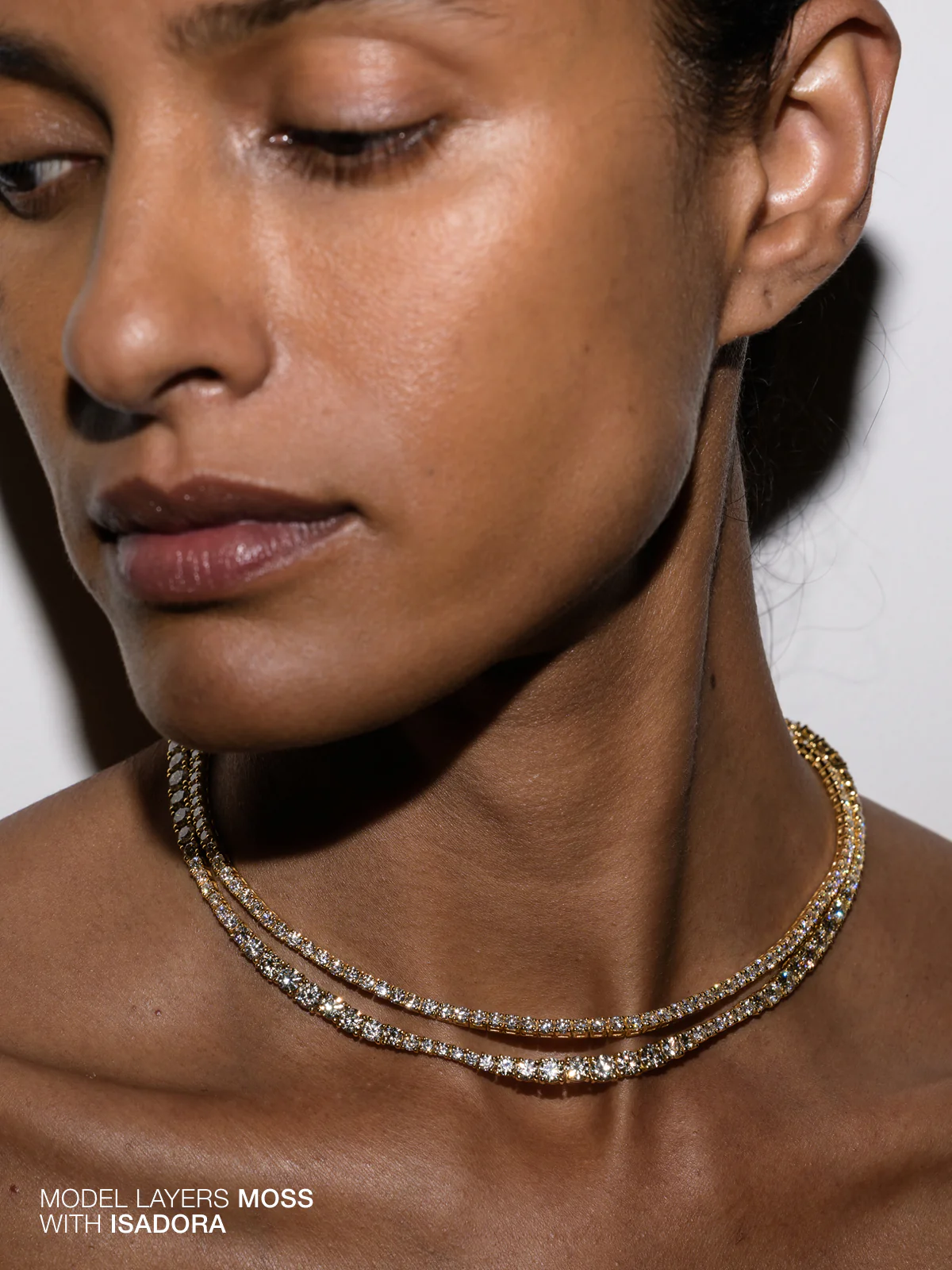 KATE RIVIÈRE NECKLACE IN 3MM HONEY MOISSANITE, STERLING SILVER - Image 5