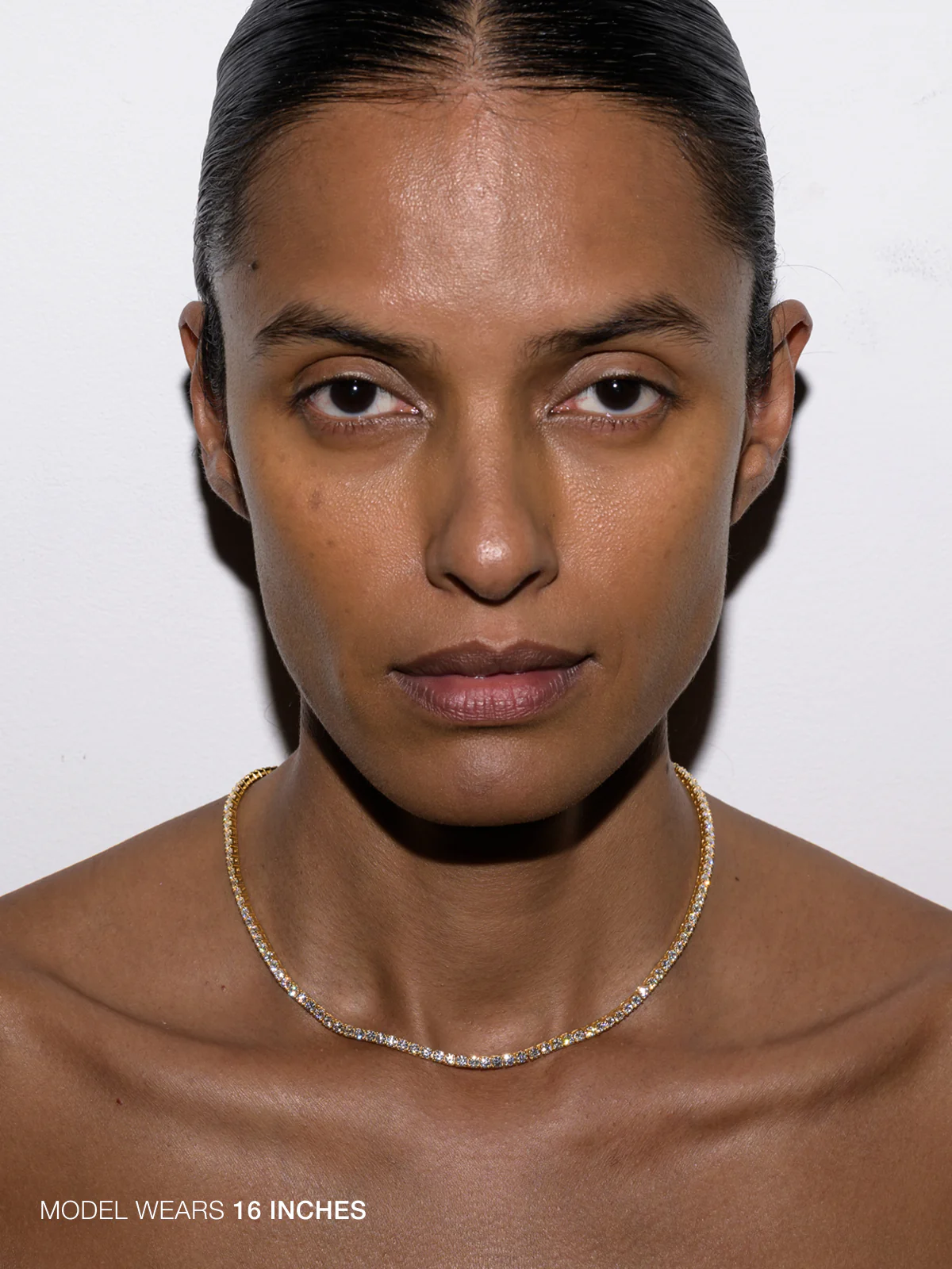 KATE RIVIÈRE NECKLACE IN 3MM MOISSANITE, 18K GOLD VERMEIL - Image 3