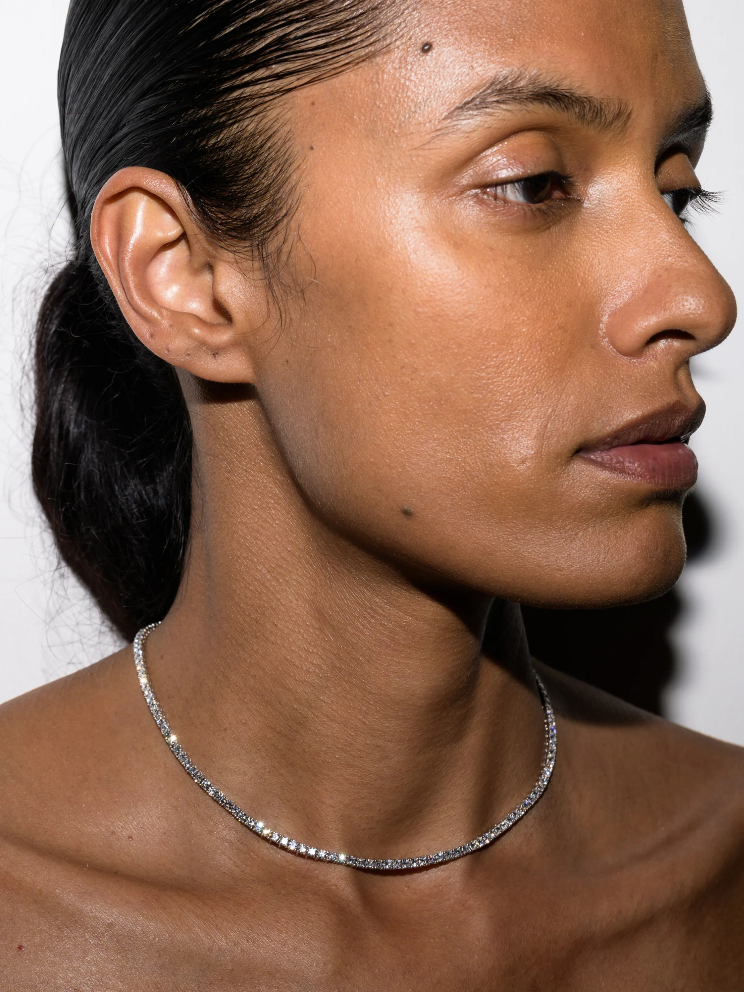 KATE RIVIÈRE NECKLACE IN 3MM MOISSANITE, STERLING SILVER - Image 5