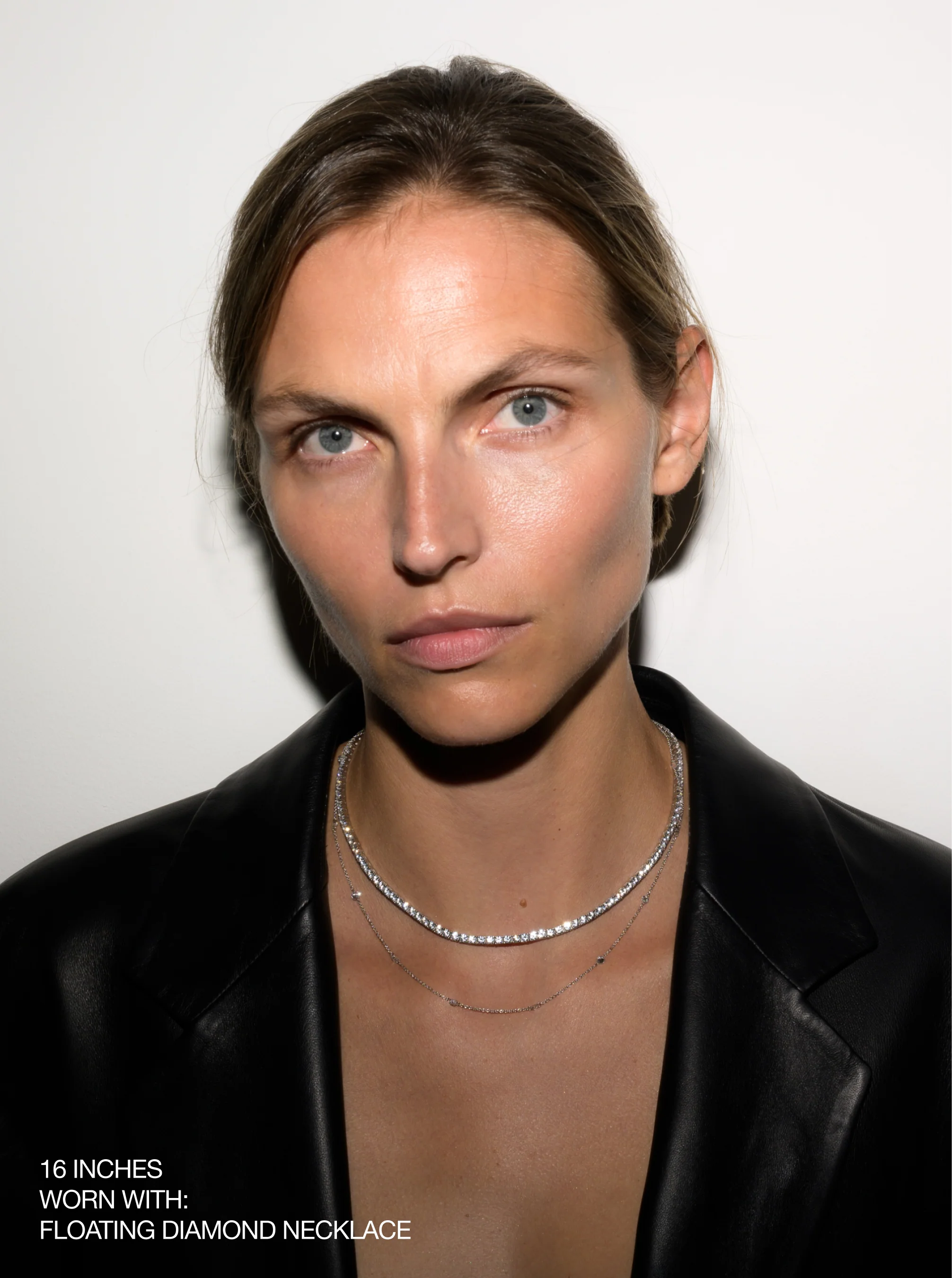 KATE RIVIÈRE NECKLACE IN 3MM LAB WHITE SAPPHIRE, STERLING SILVER - Image 4