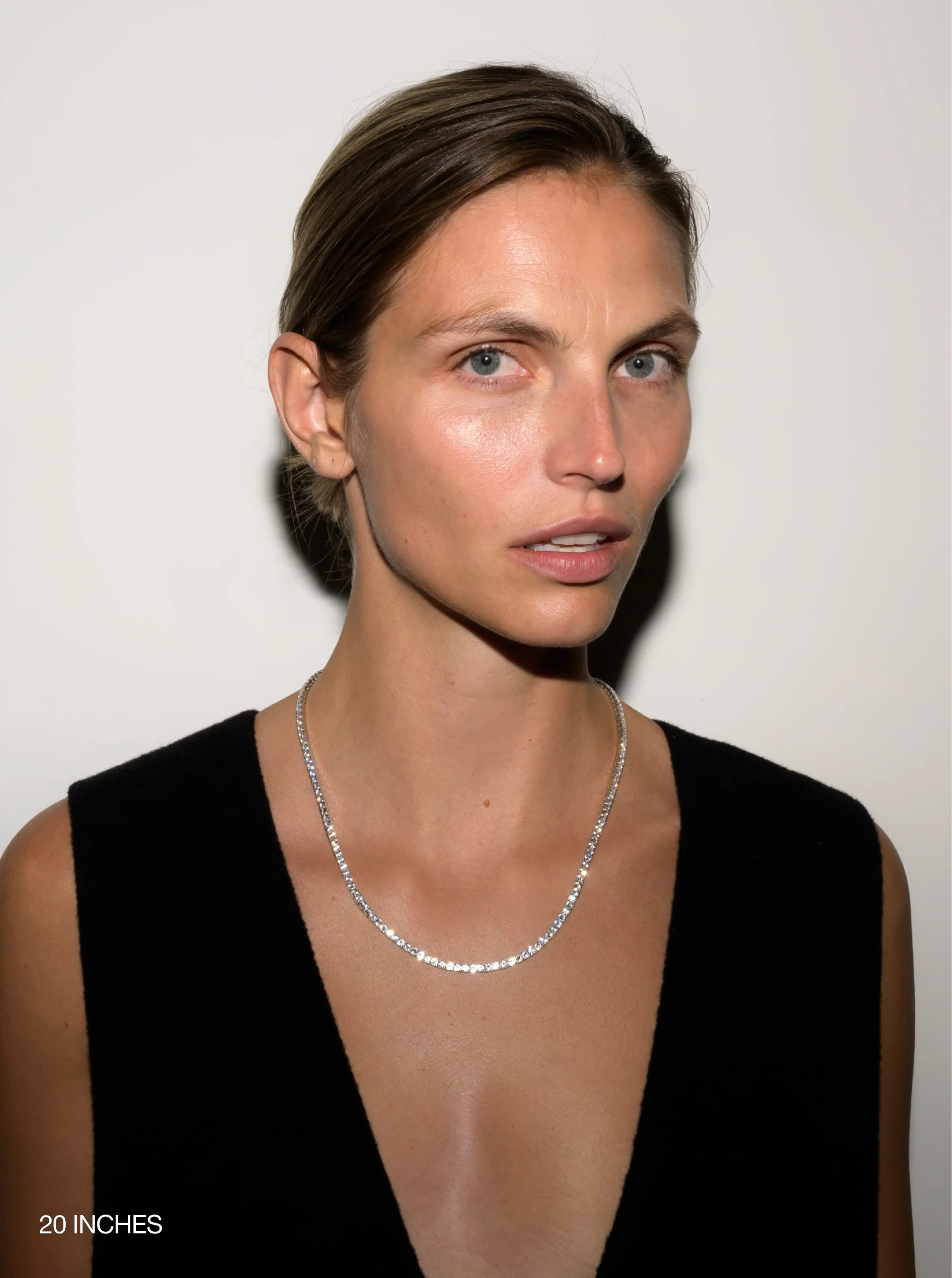 KATE RIVIÈRE NECKLACE IN 3MM LAB WHITE SAPPHIRE, STERLING SILVER - Image 5