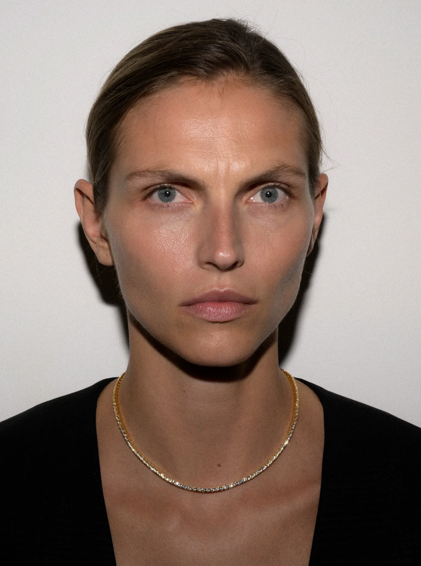 KATE RIVIÈRE NECKLACE IN 3MM LAB WHITE SAPPHIRE, 18K GOLD VERMEIL - Image 3