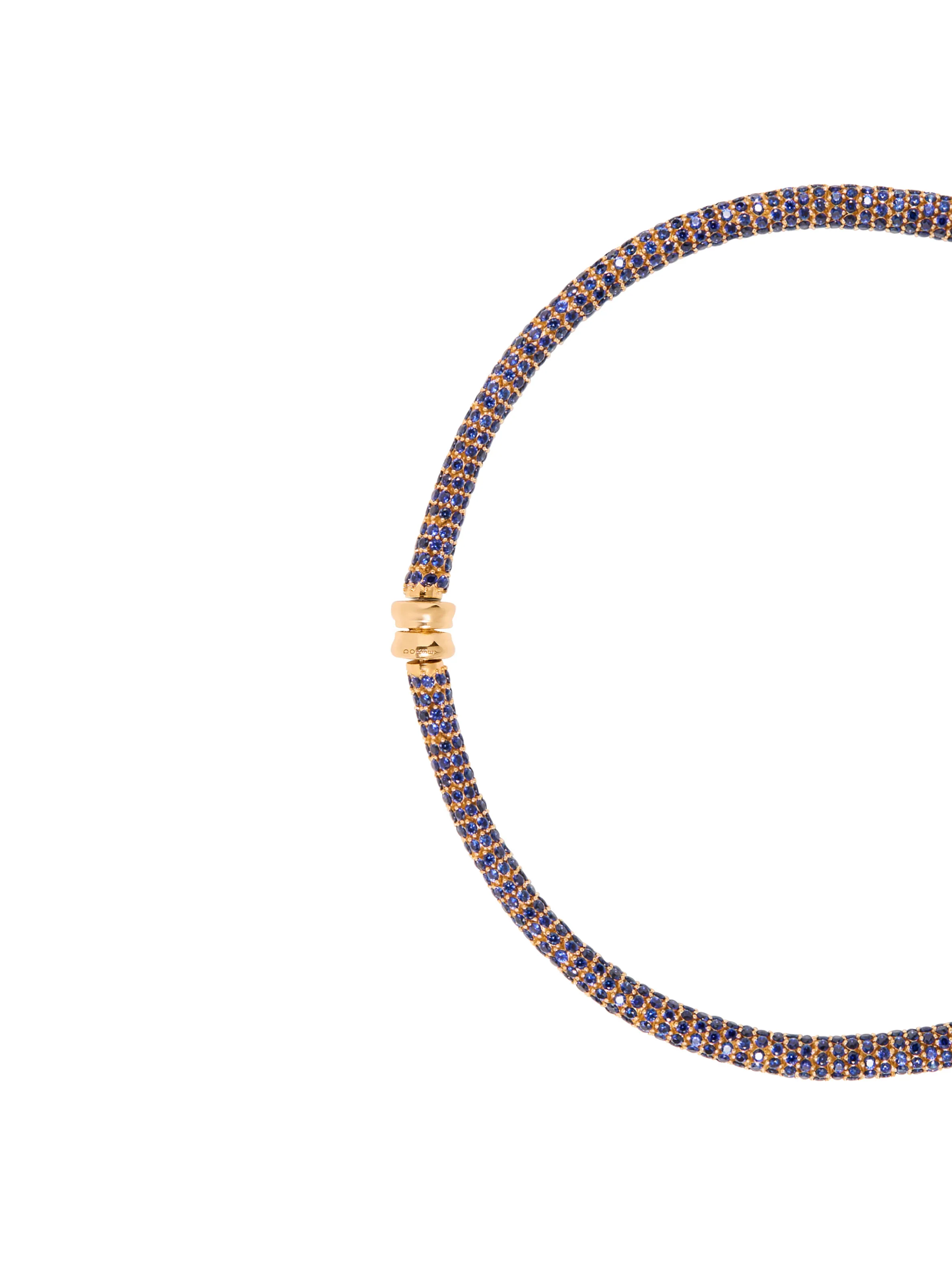 CELESTE NECKLACE IN LAB BLUE SAPPHIRE, 18K GOLD VERMEIL - Image 2