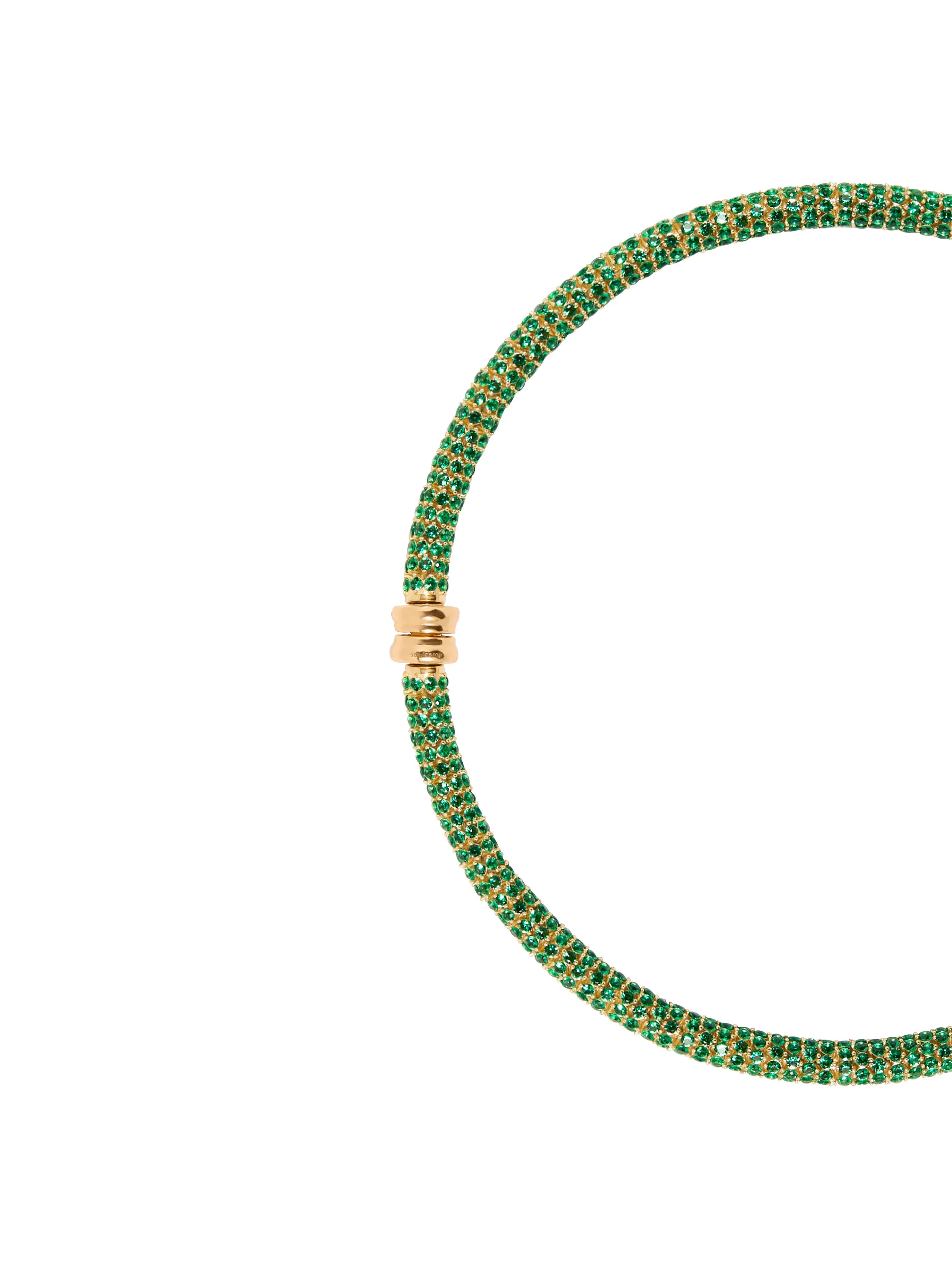 CELESTE NECKLACE IN NANO EMERALD, 18K GOLD VERMEIL - Image 2