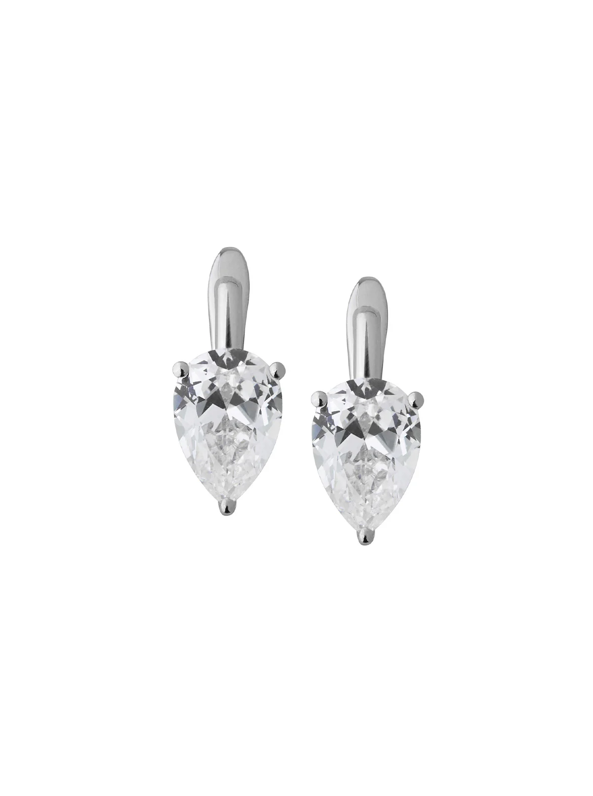 PORTER PEAR-CUT EARRINGS IN LAB WHITE SAPPHIRE, STERLING SILVER