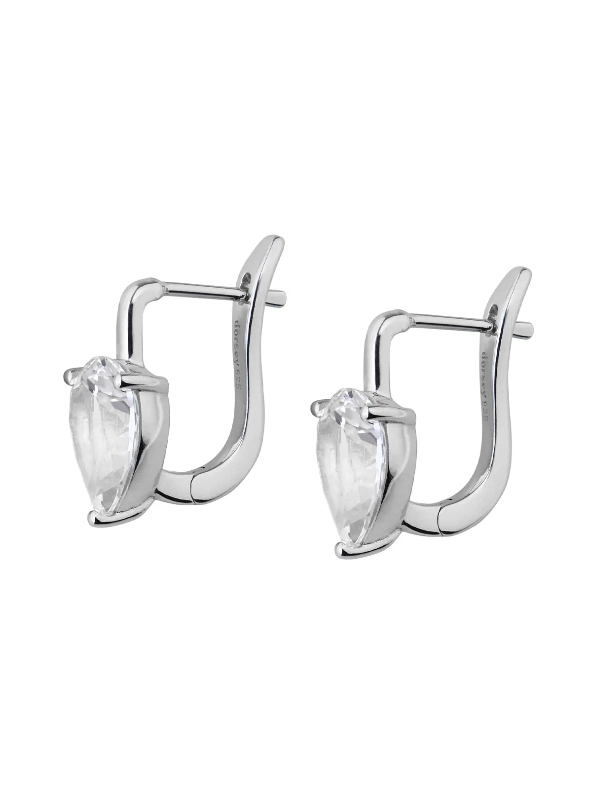 PORTER PEAR-CUT EARRINGS IN LAB WHITE SAPPHIRE, STERLING SILVER - Image 2